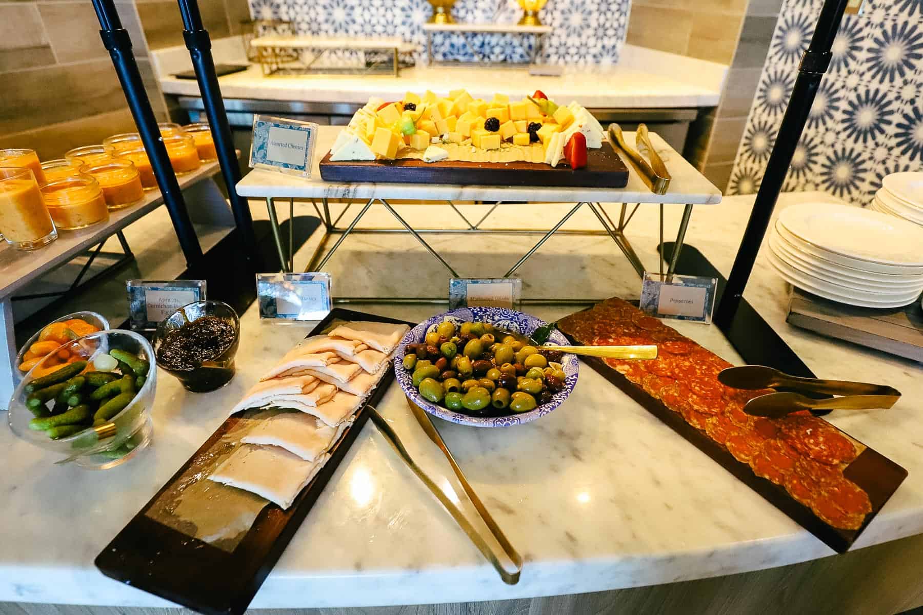 Charcuterie, Cheese, and Olives in the Chronos Club 