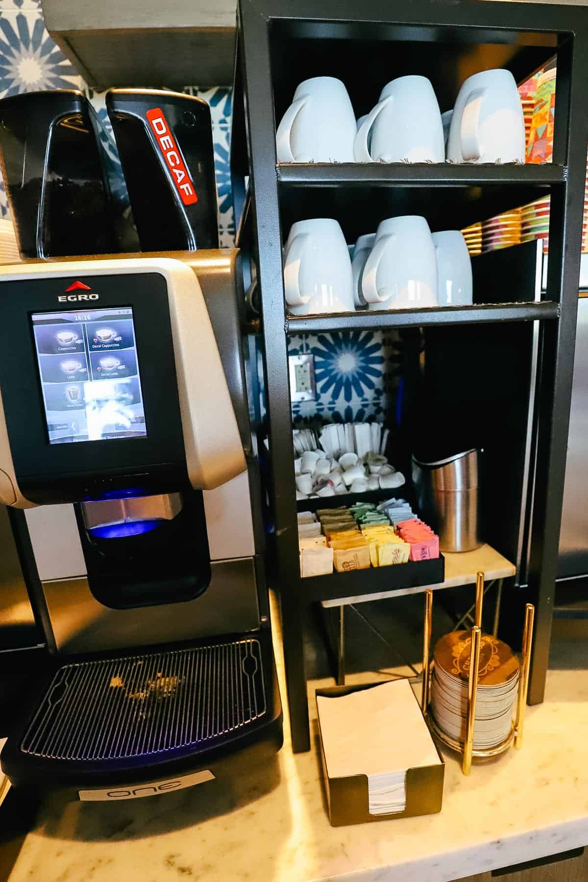 Specialty coffee machine in the Chronos Club 