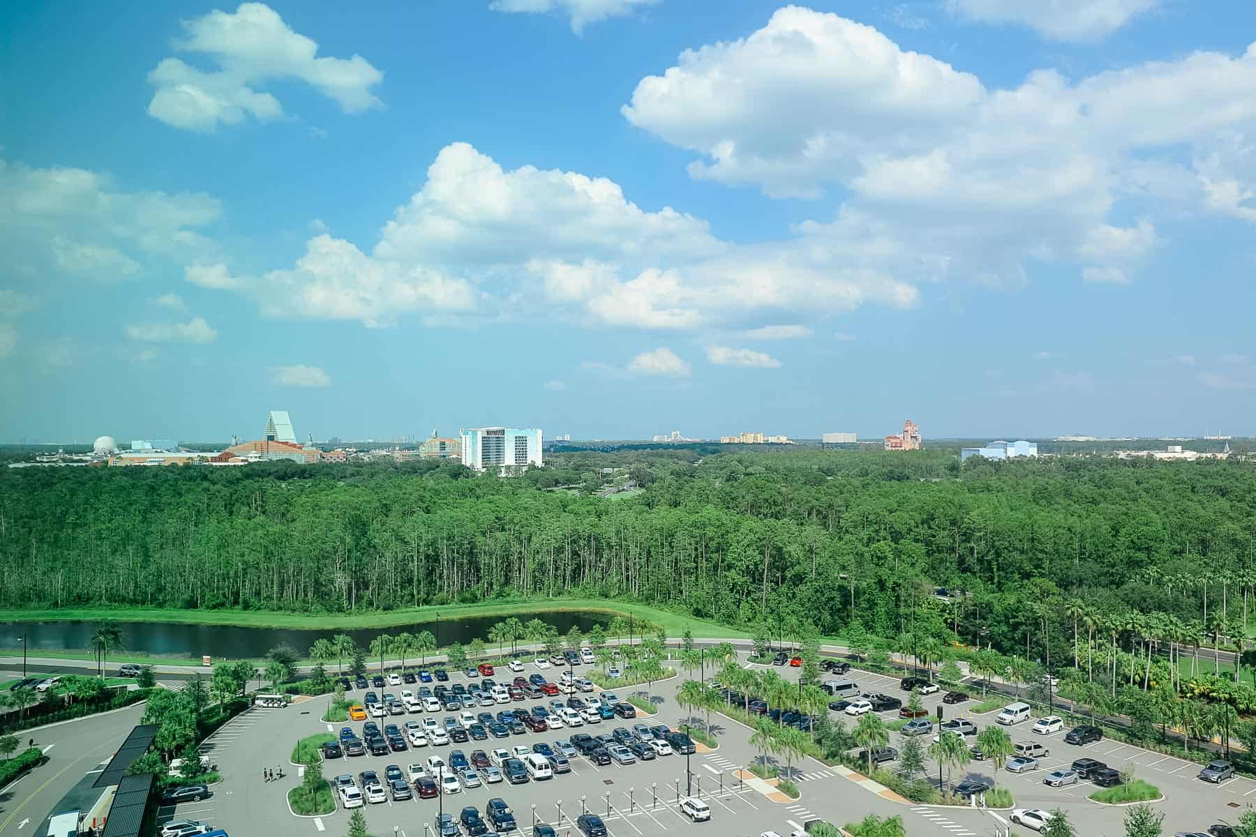 View of Walt Disney World from room in Gran Destino Tower 