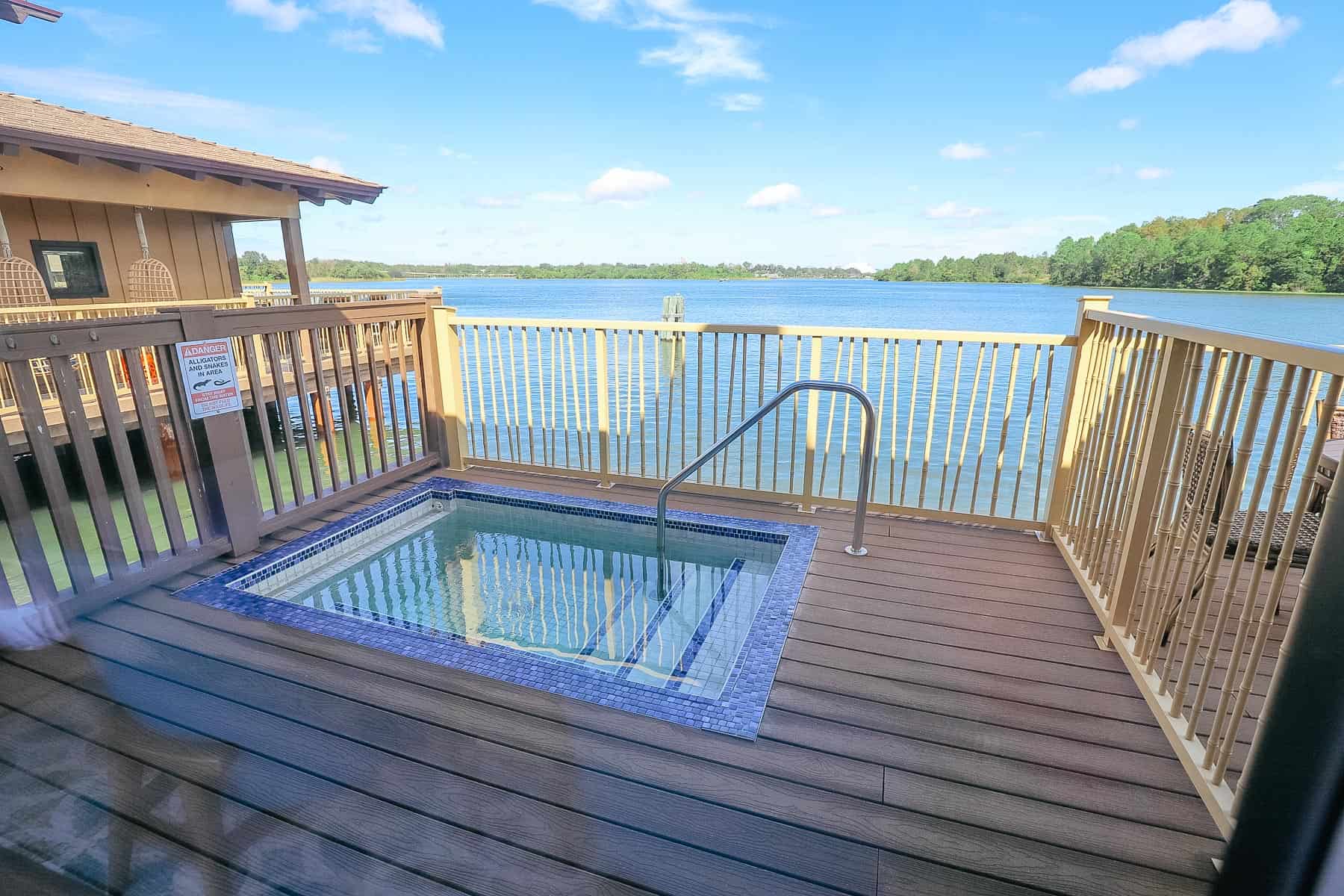 plunge pool in Bora Bora Bungalows at Disney 