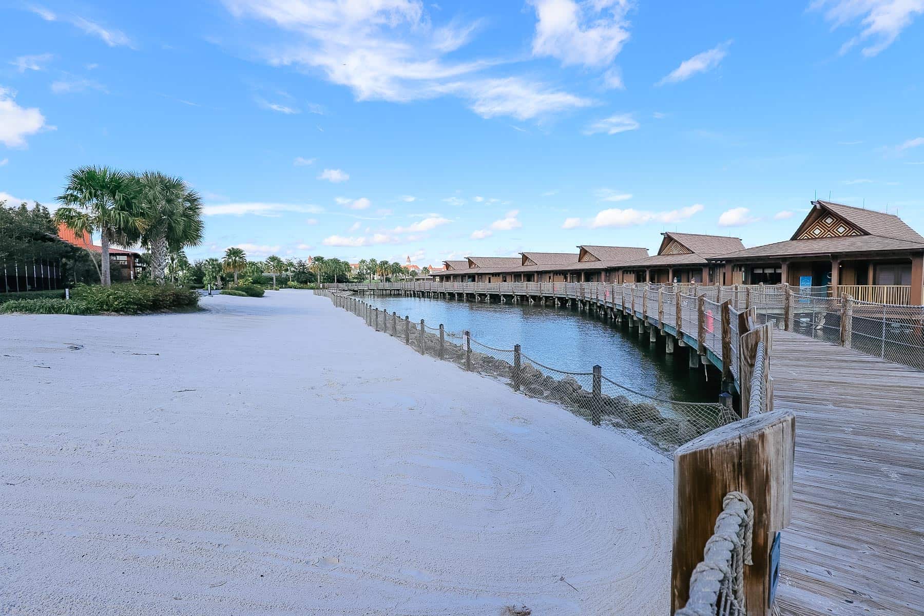 row of Bungalows at the Polynesian 