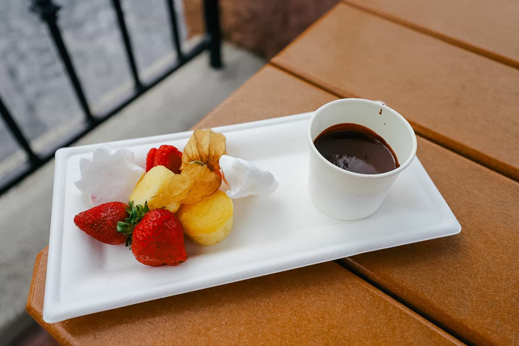 The Alps chocolate fondue at Epcot Food and Wine.