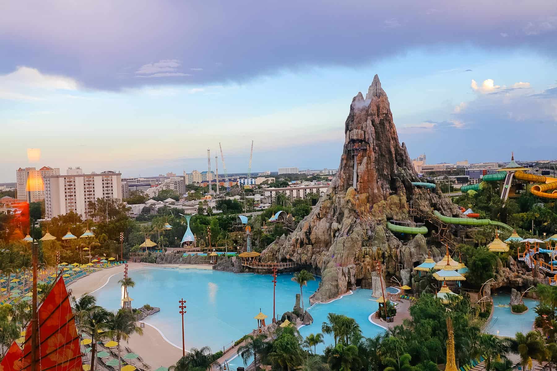 volcano bay hotel view