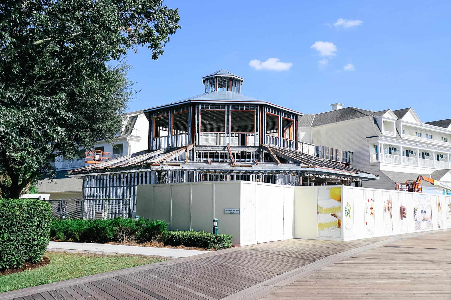 framing added to the Cake Bake Shop at Disney's Boardwalk in August 2023