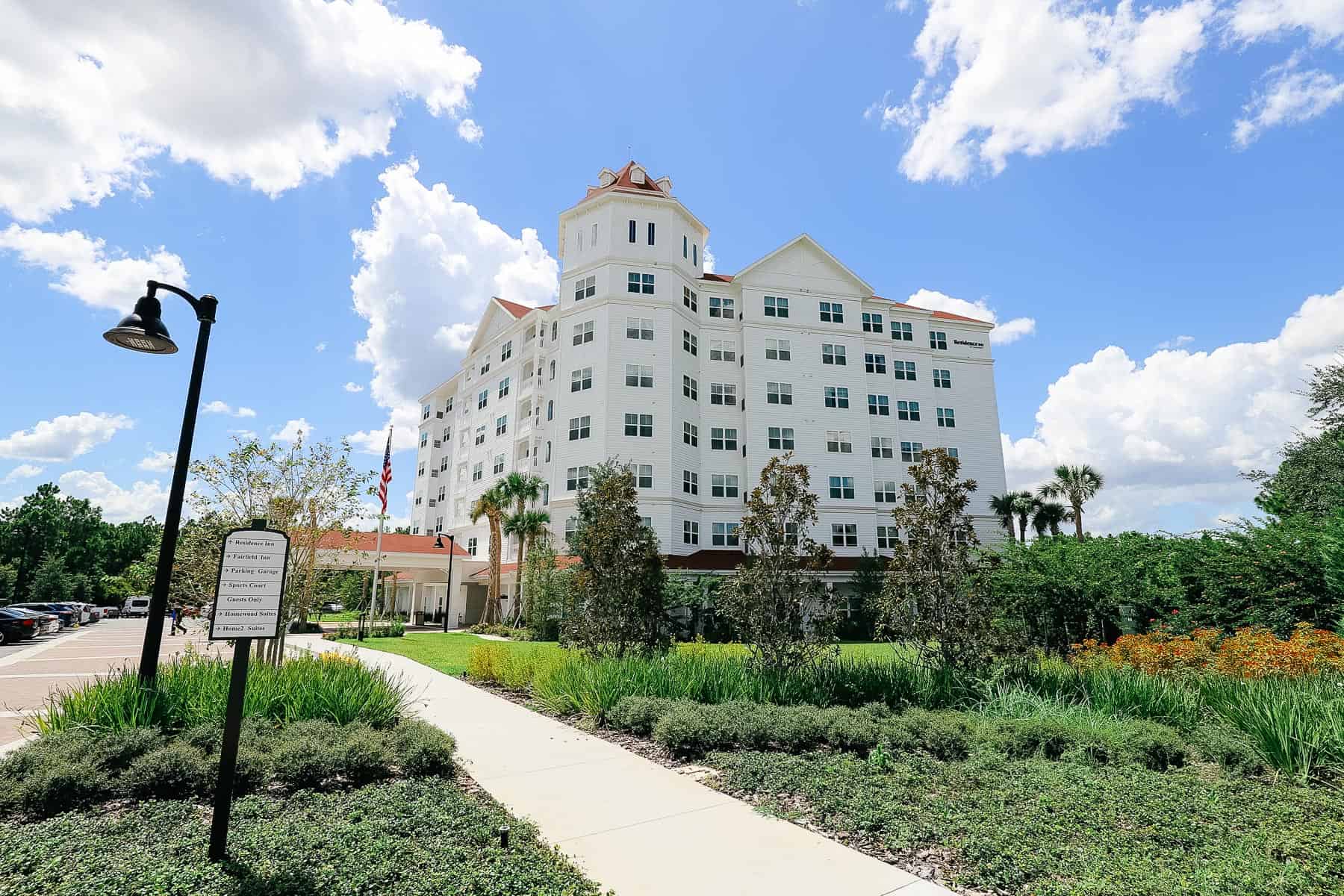 Residence Inn at Flamingo Crossings close to Disney World's gate. 