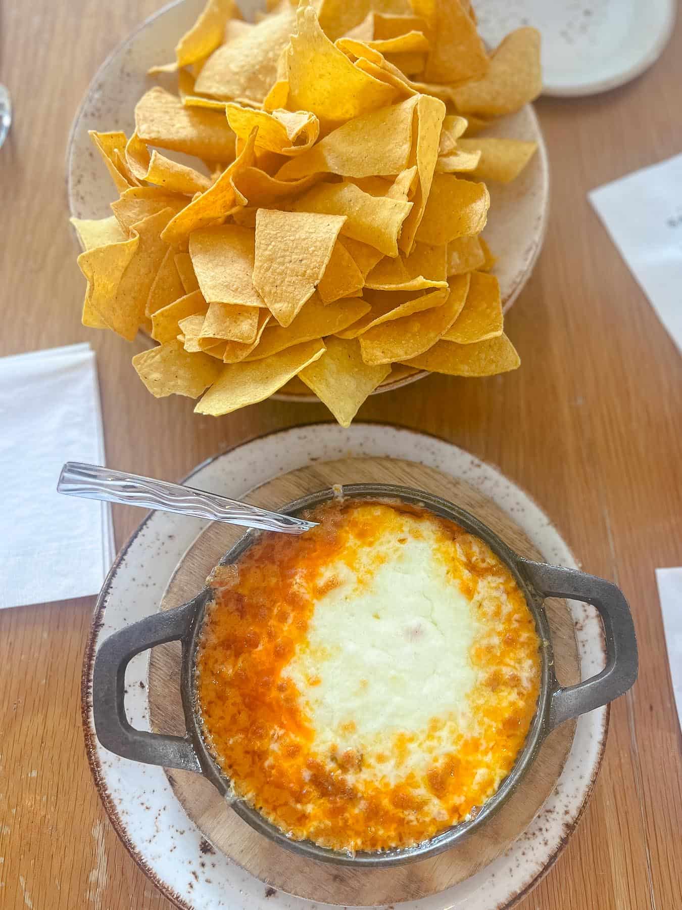 an order of chips and Queso Fundido