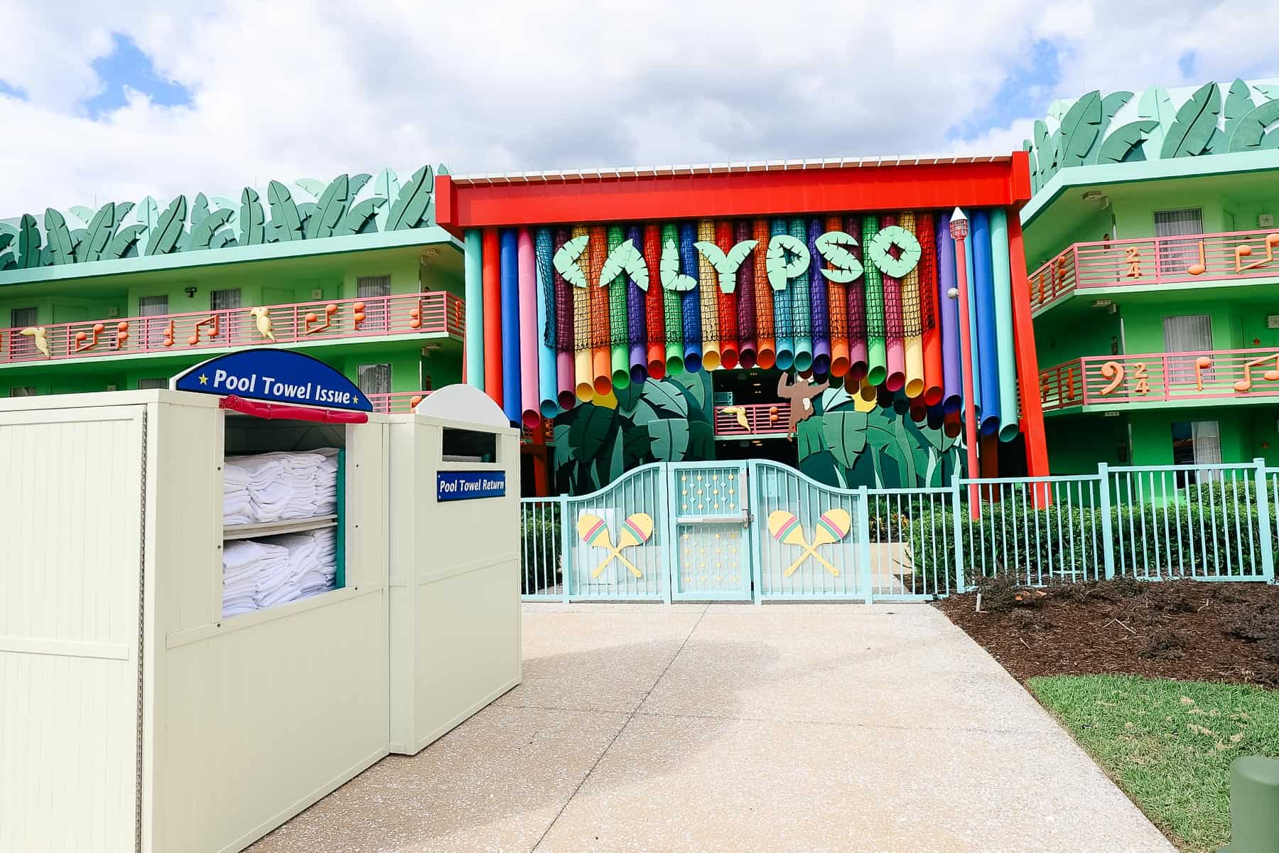 Pool Towel Issue bin at All-Star Music 