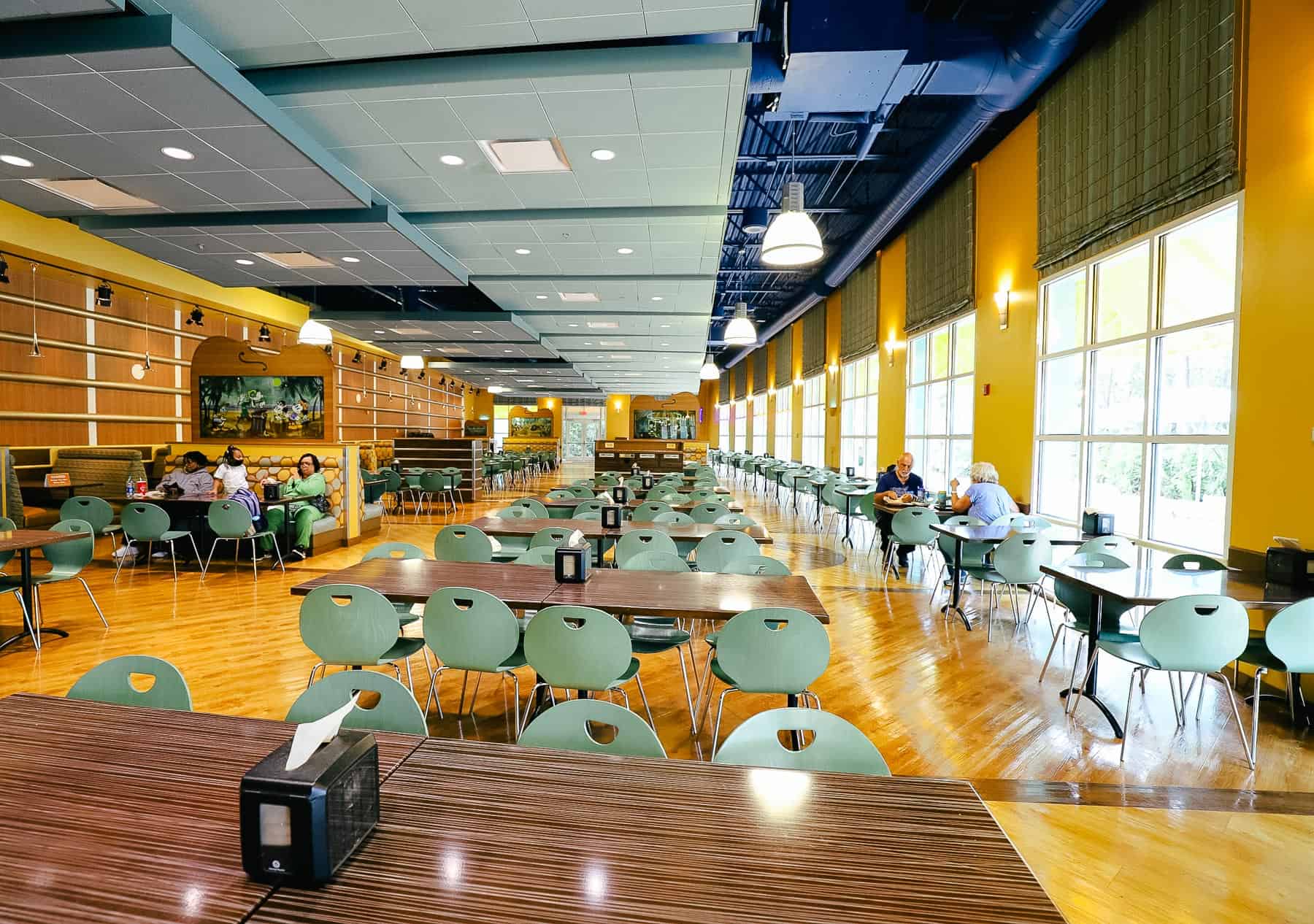 Dining area inside Intermission Food Court at All-Star Music 
