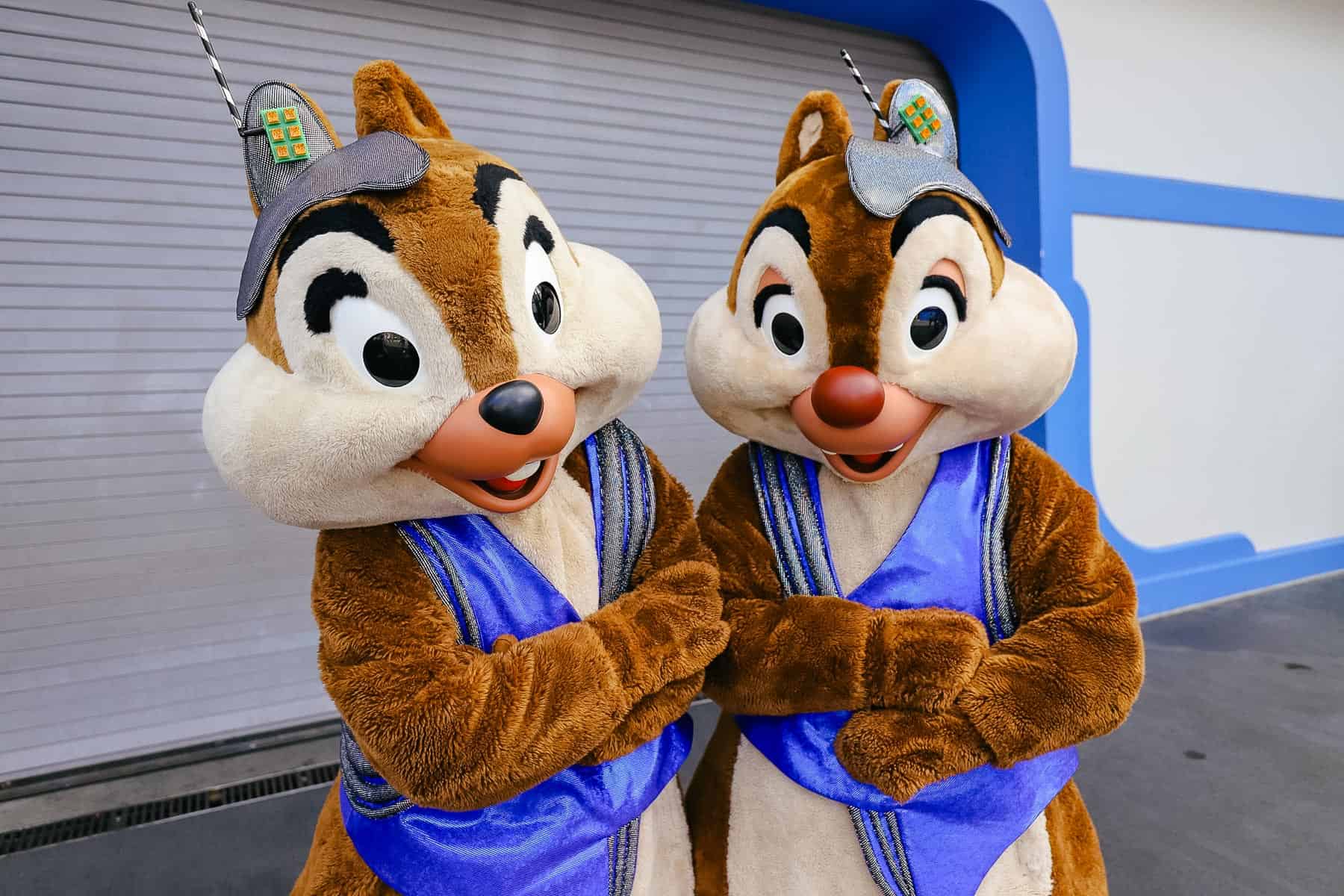 Chip and Dale as space cadets at Magic Kingdom. 