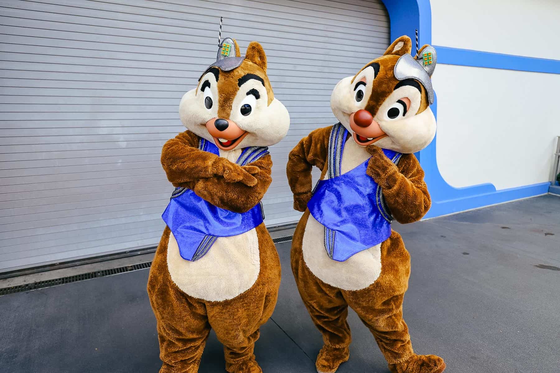 Chip and Dale meet as space cadets at Magic Kingdom. 