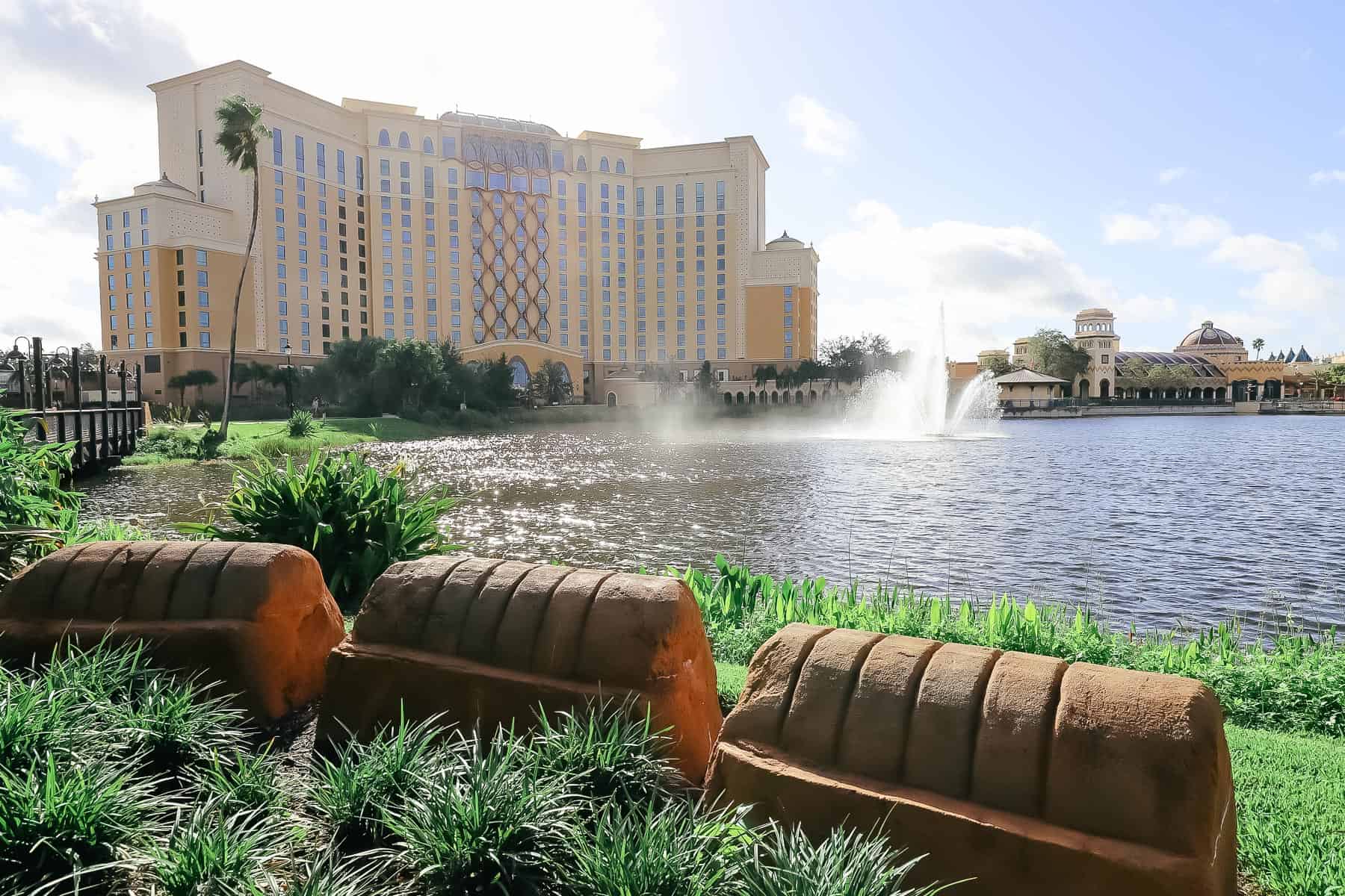 The walkway between the Cabanas and Dig Site at Coronado Springs. 