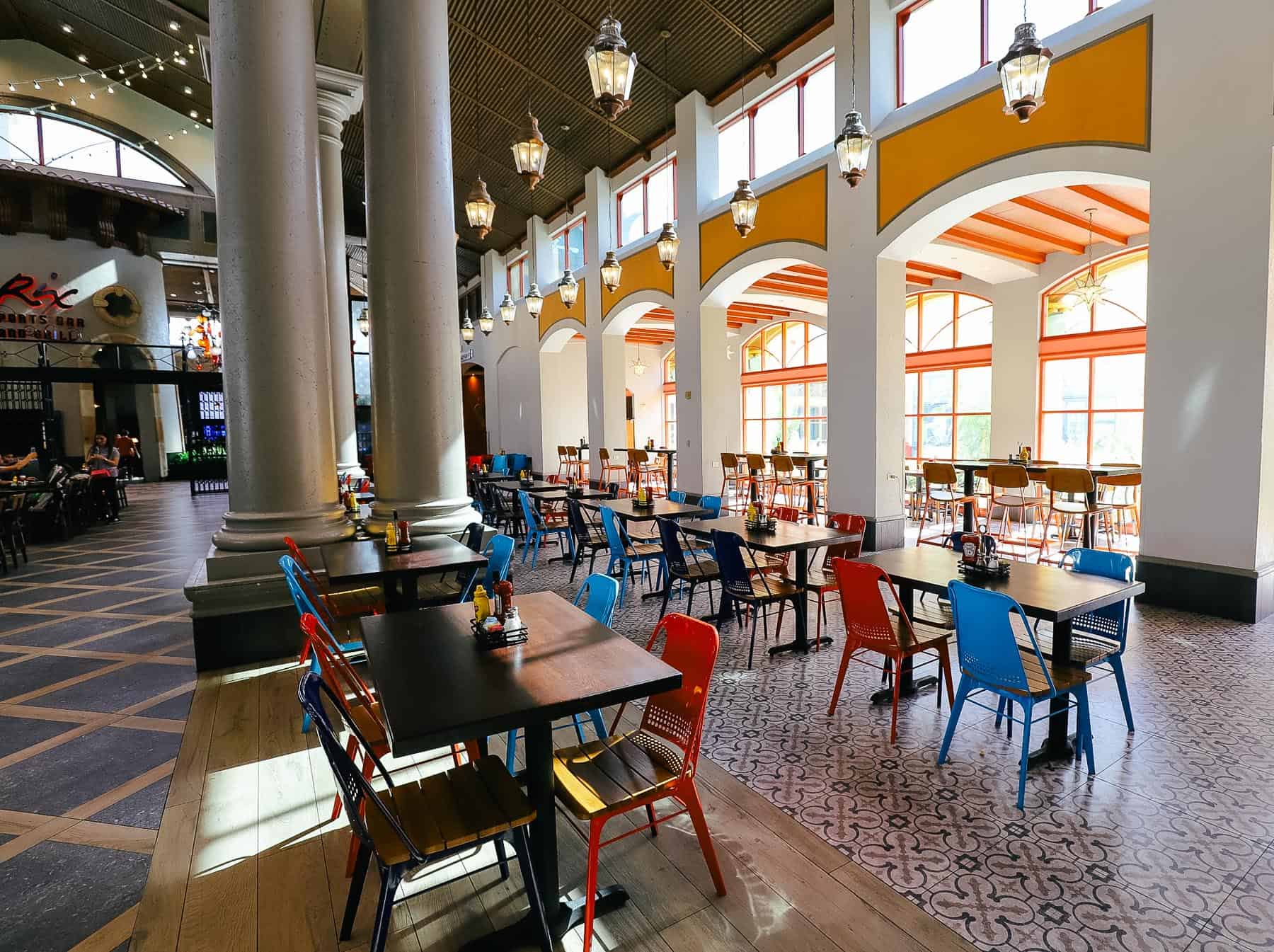 seating area in El Mercado at Coronado Springs 