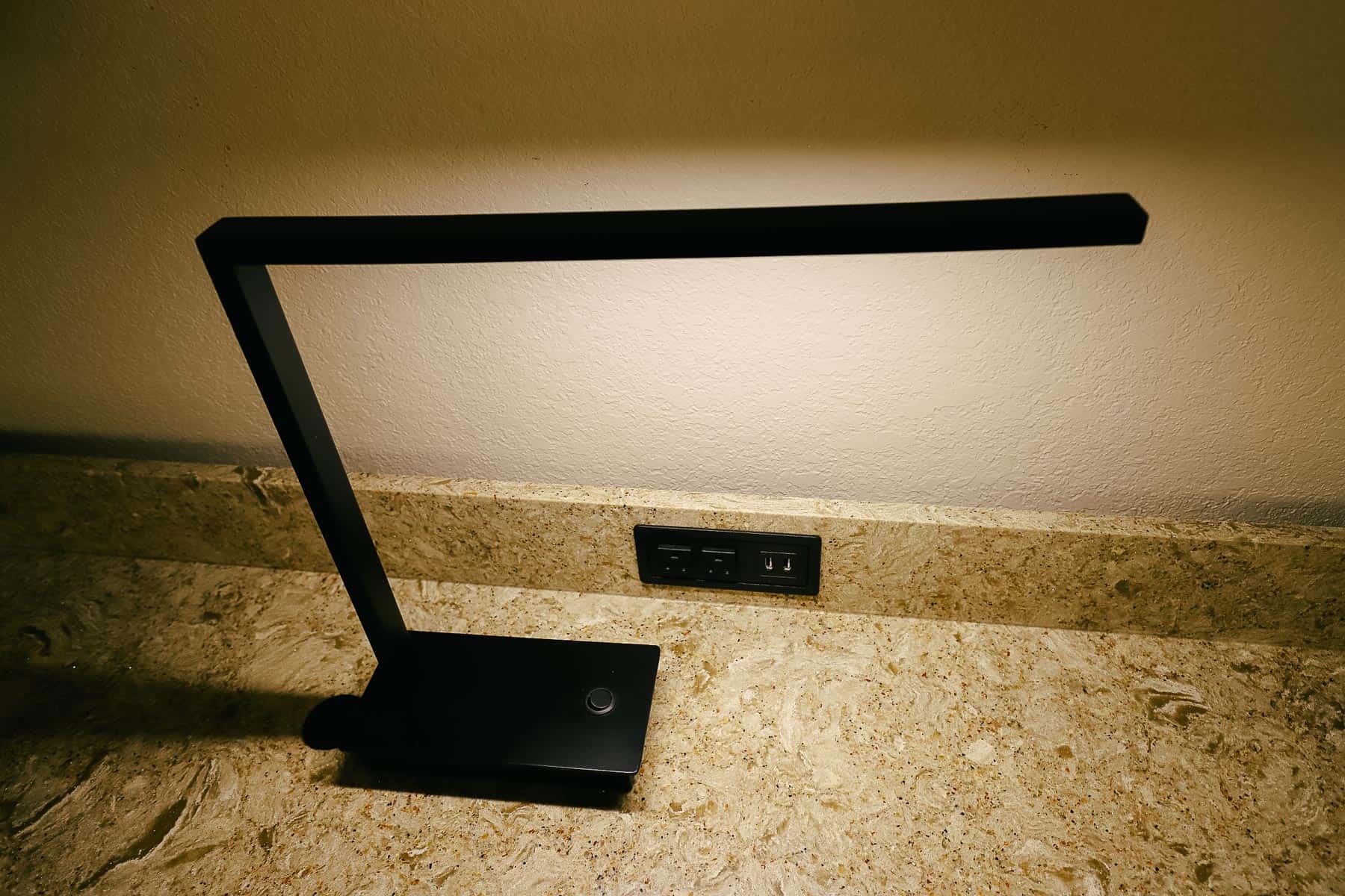 lamp in hotel room