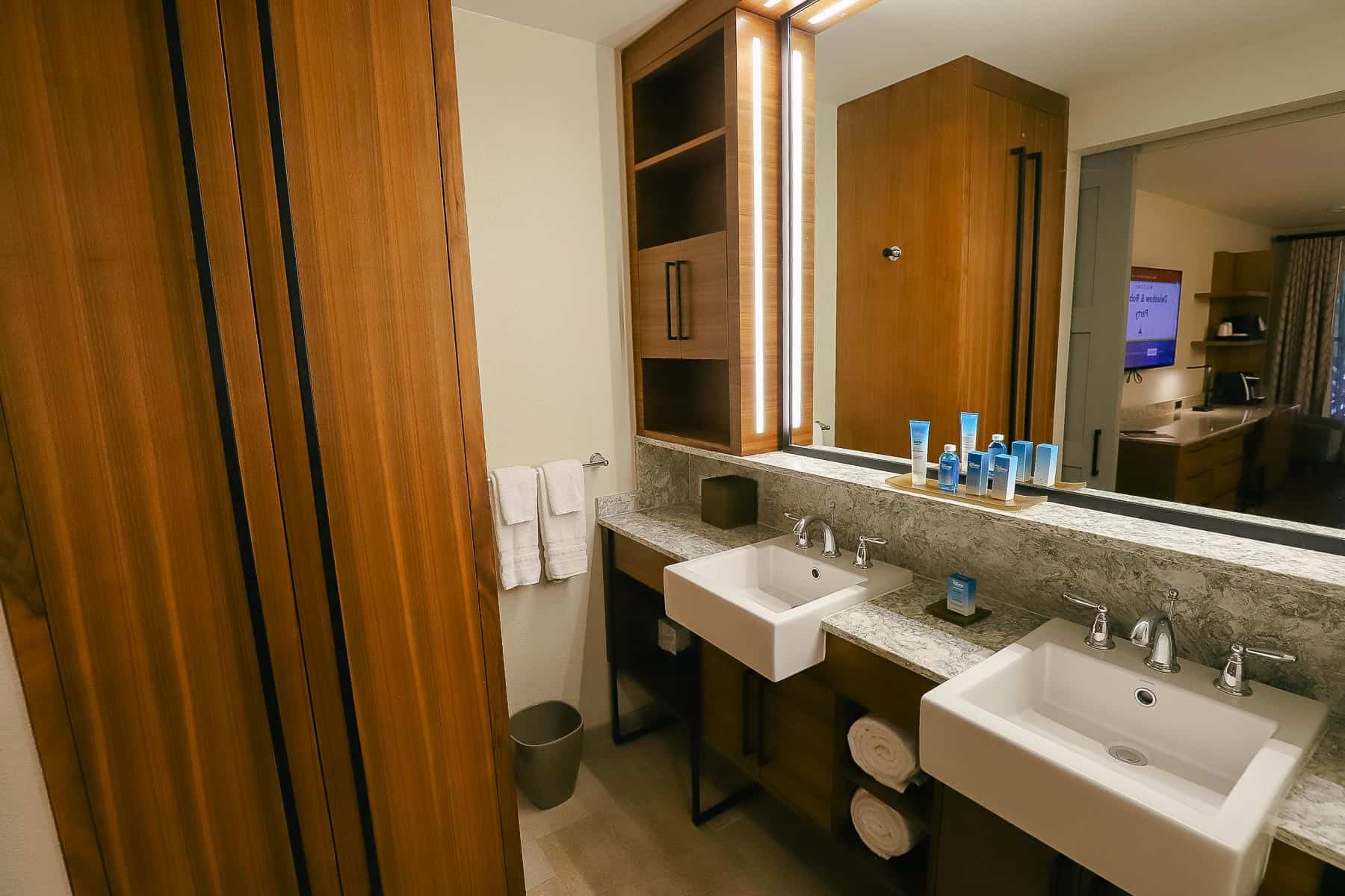 Closet and amenities in room at Coronado Springs