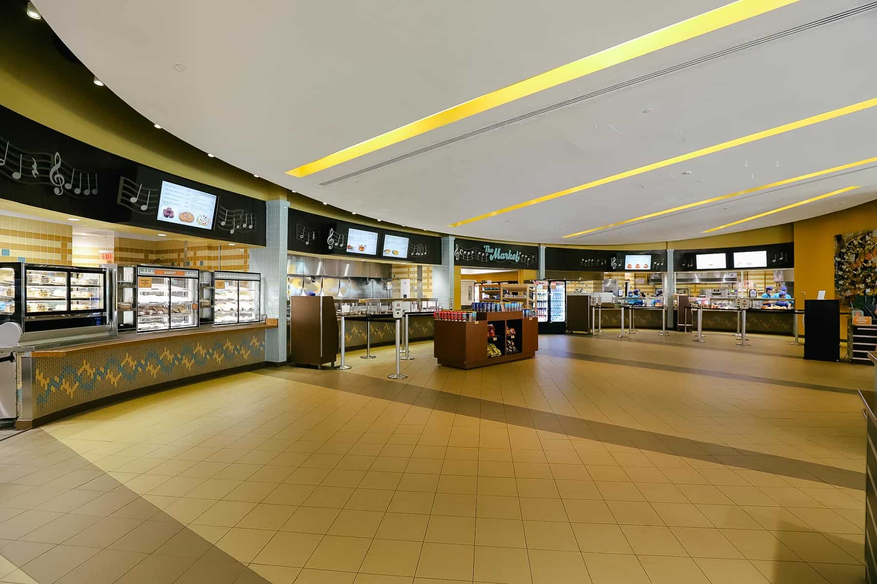 Ordering and stations at Intermission Food Court