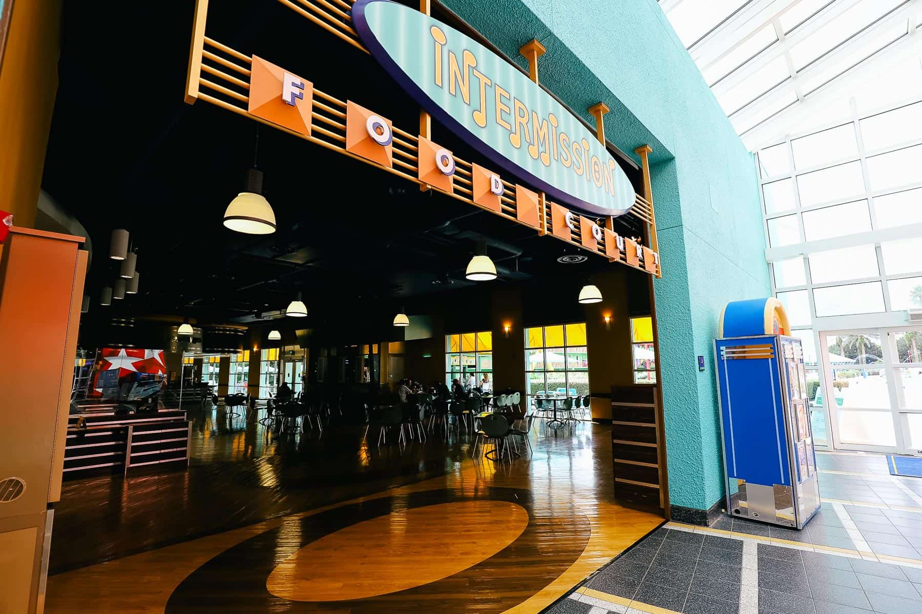 entrance to Intermission Food Court at All-Star Music 