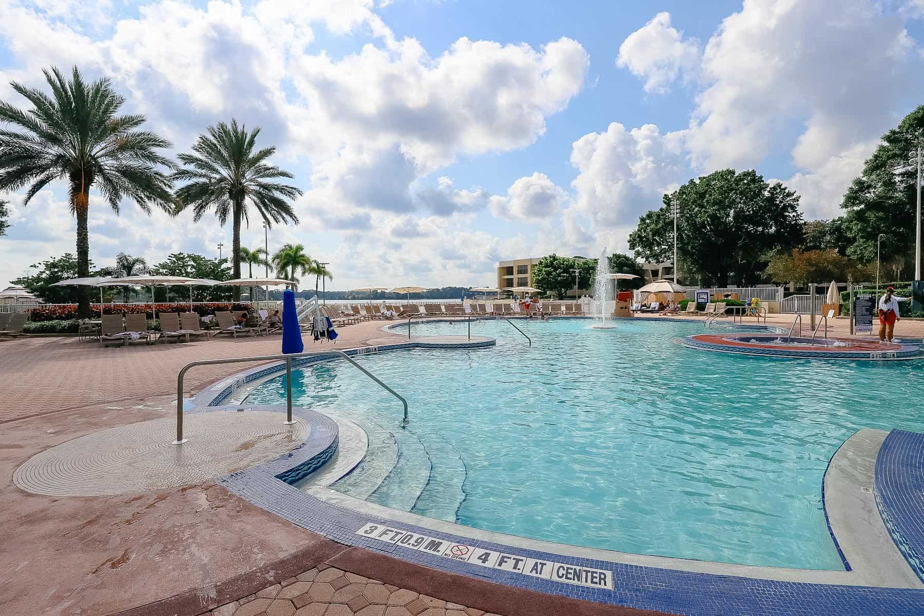 a view of the steps leading into the Contemporary's Feature Pool 