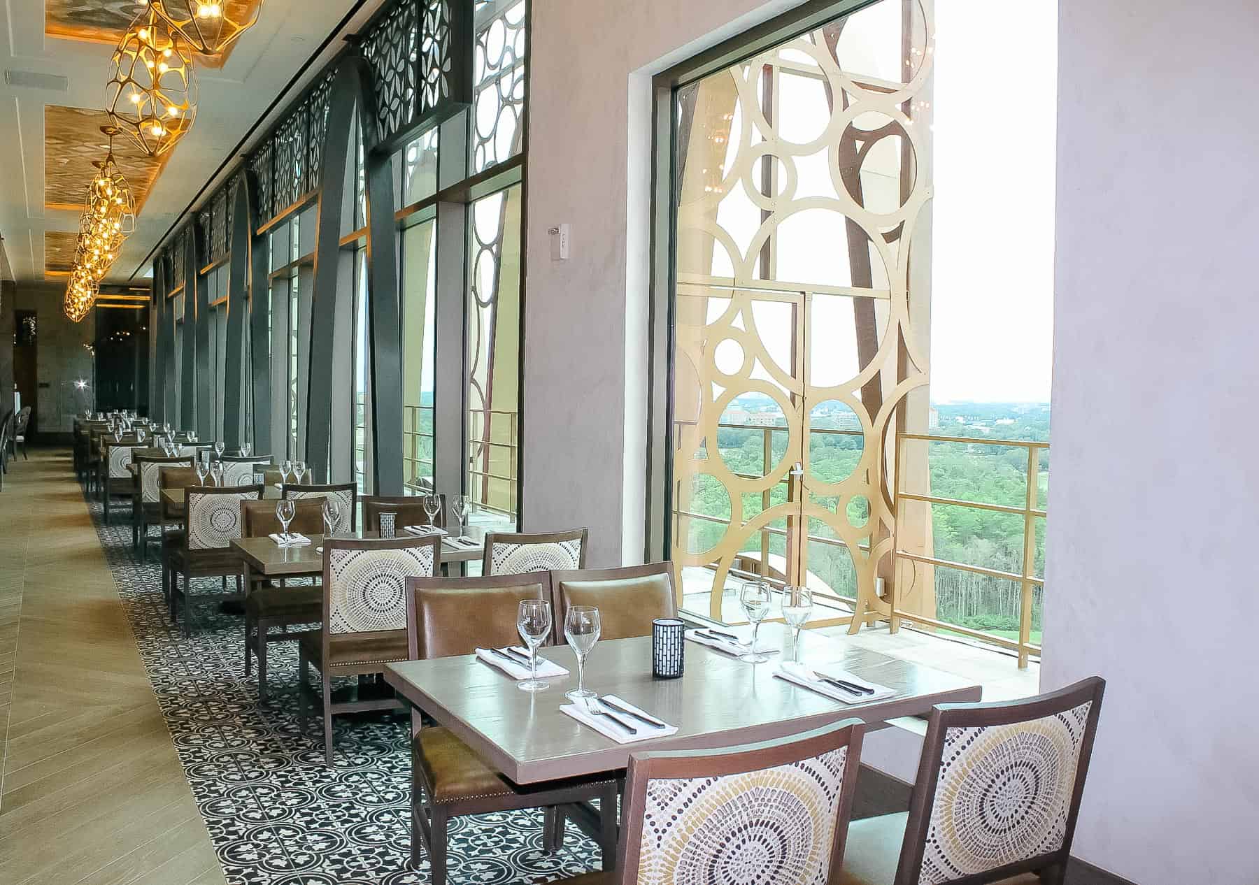 Tables with a view in Toledo at Gran Destino Tower 