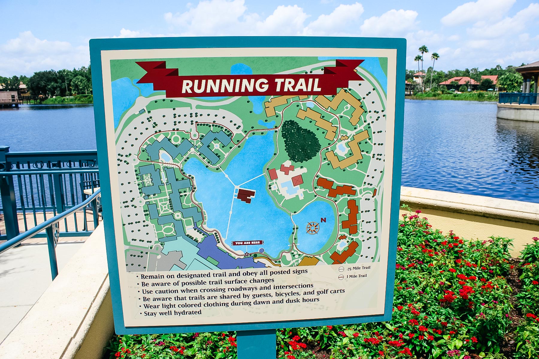 Map of Running Trail at Coronado Springs 