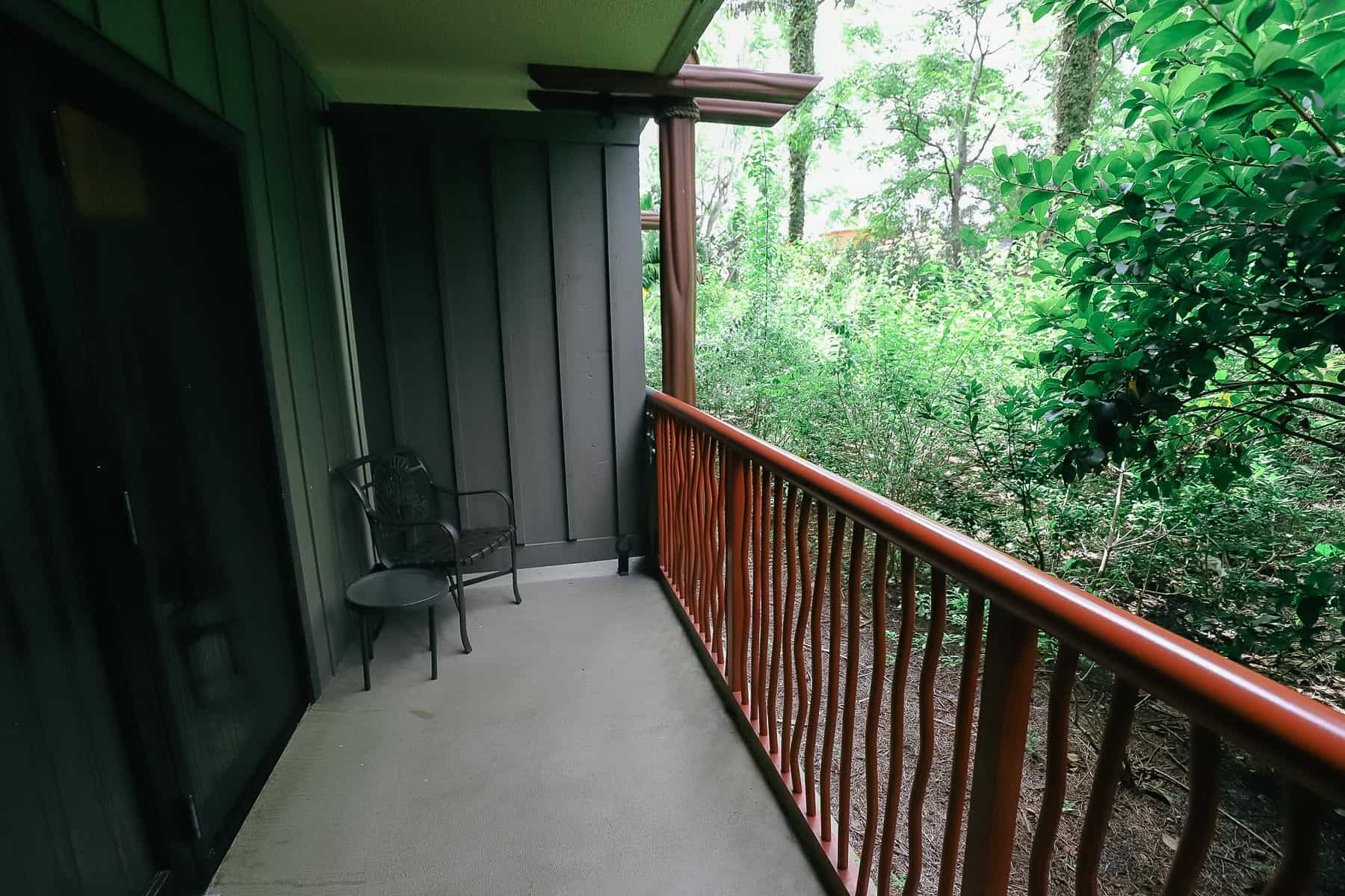 a patio instead of a balcony on a first floor room at Kidani Village