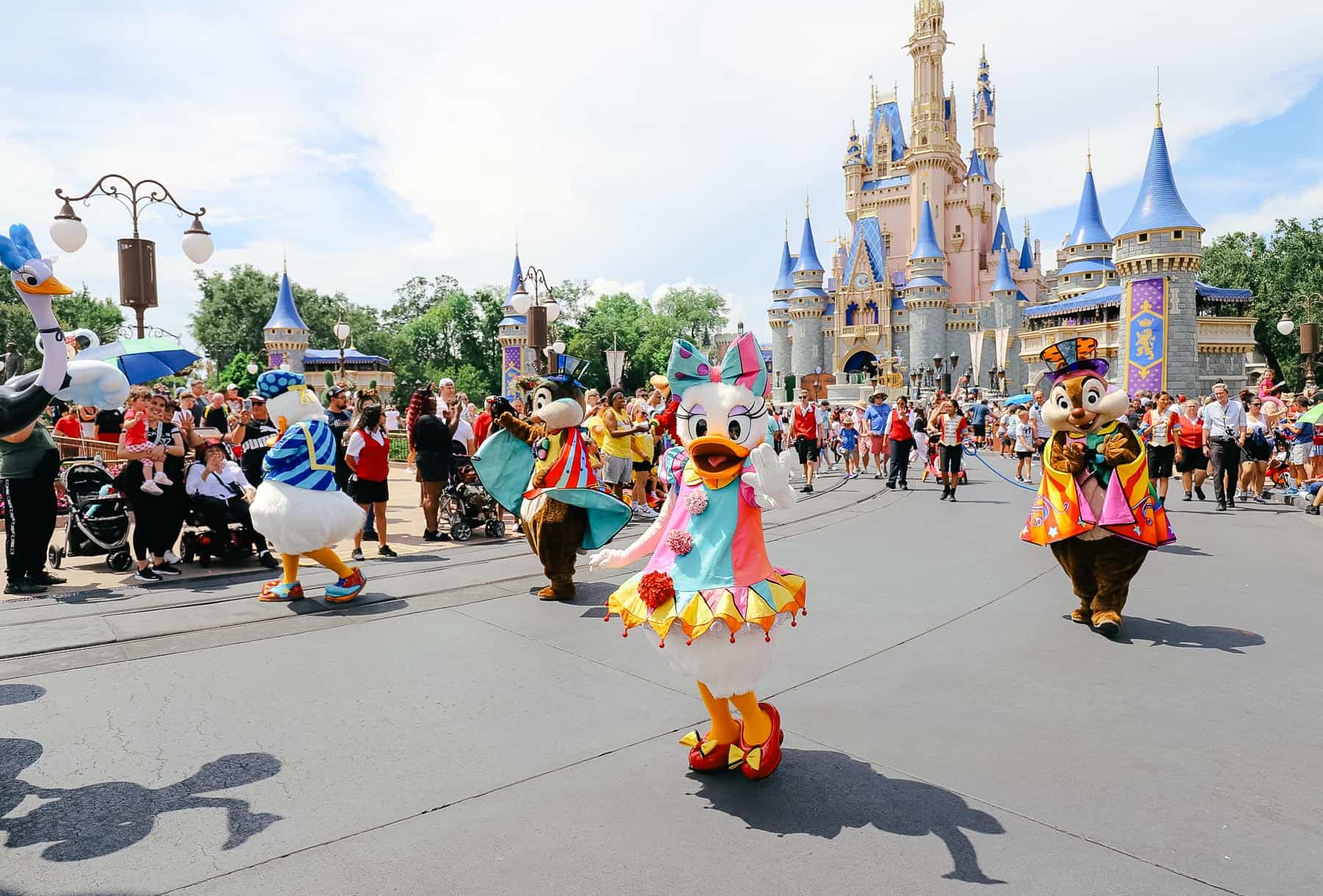 Characters in the Magic Kingdom parade 