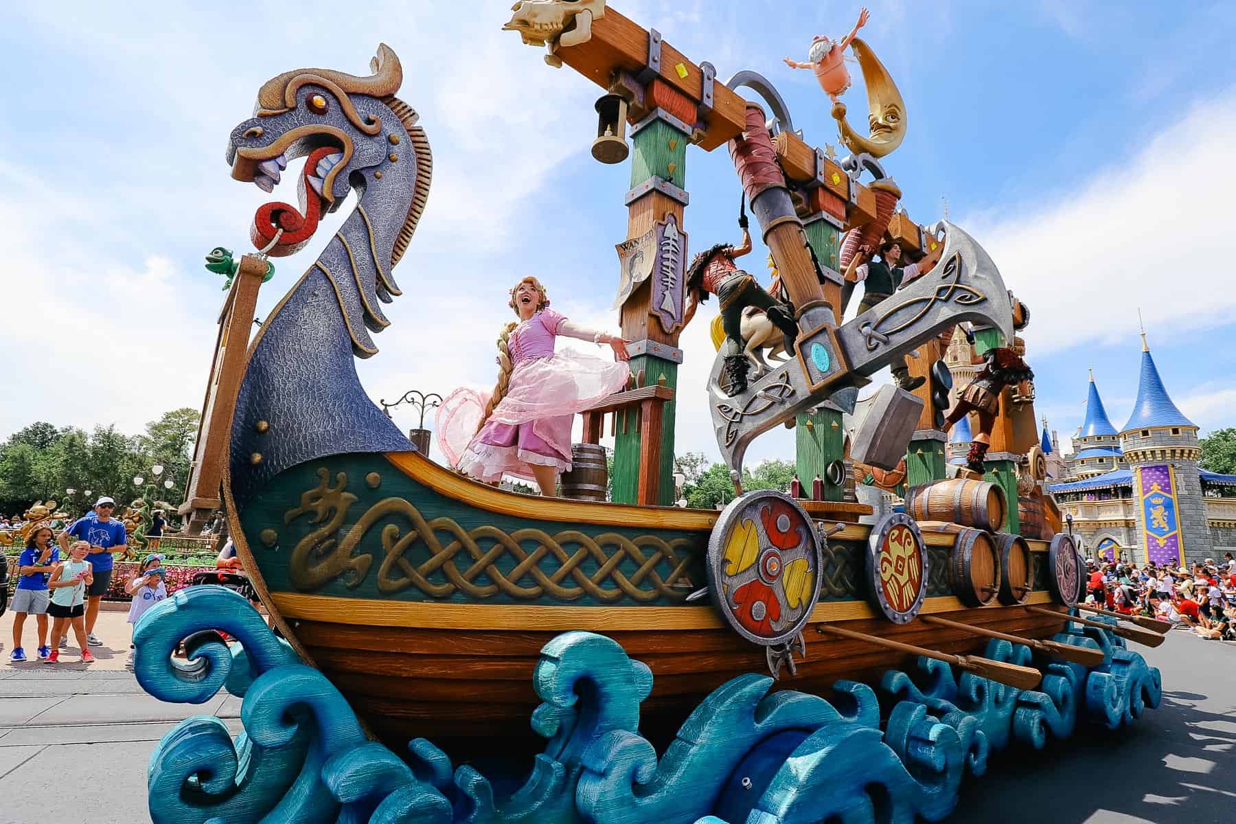 Tangled Float with characters at Magic Kingdom 