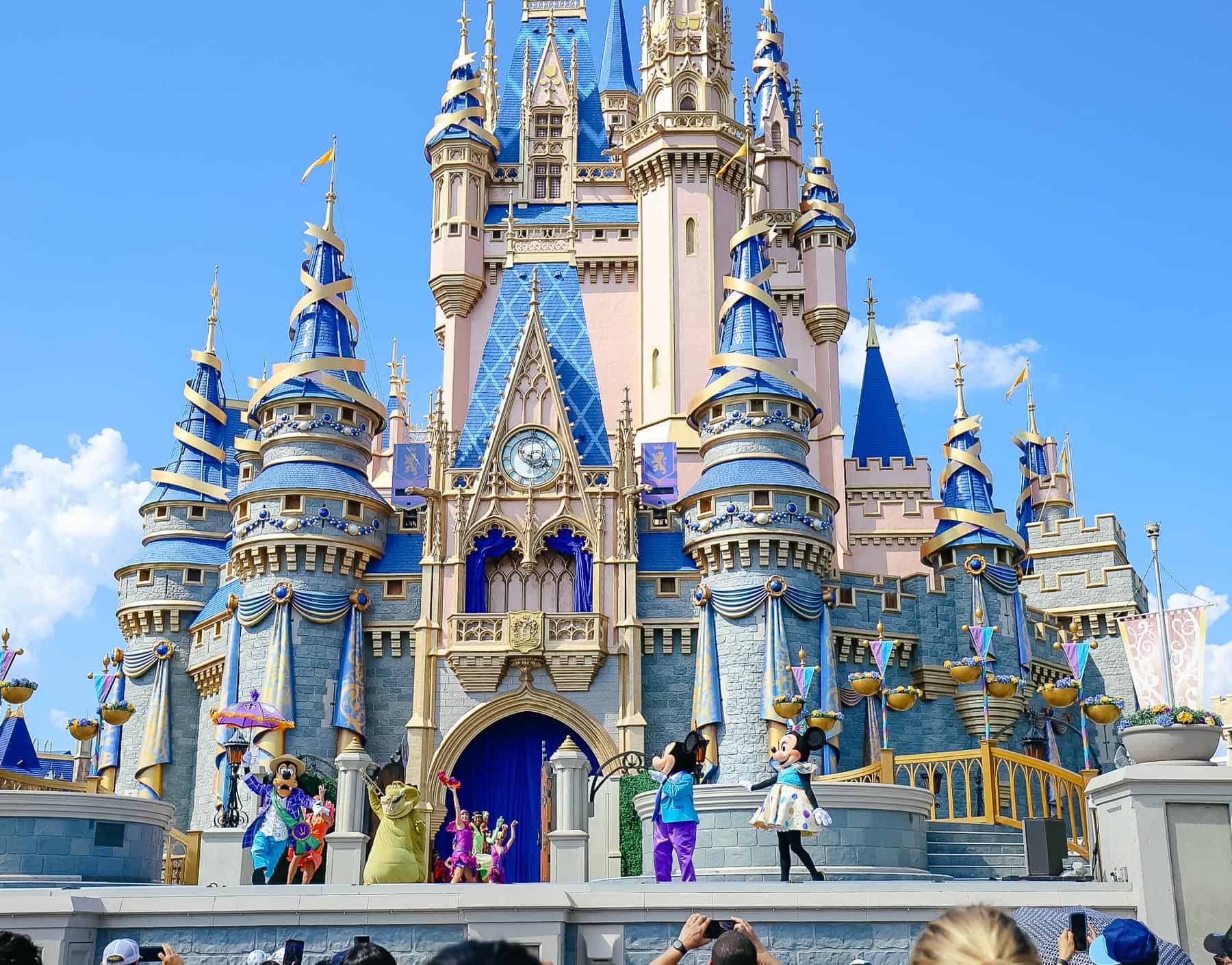 Characters at Magic Kingdom in a stage show 