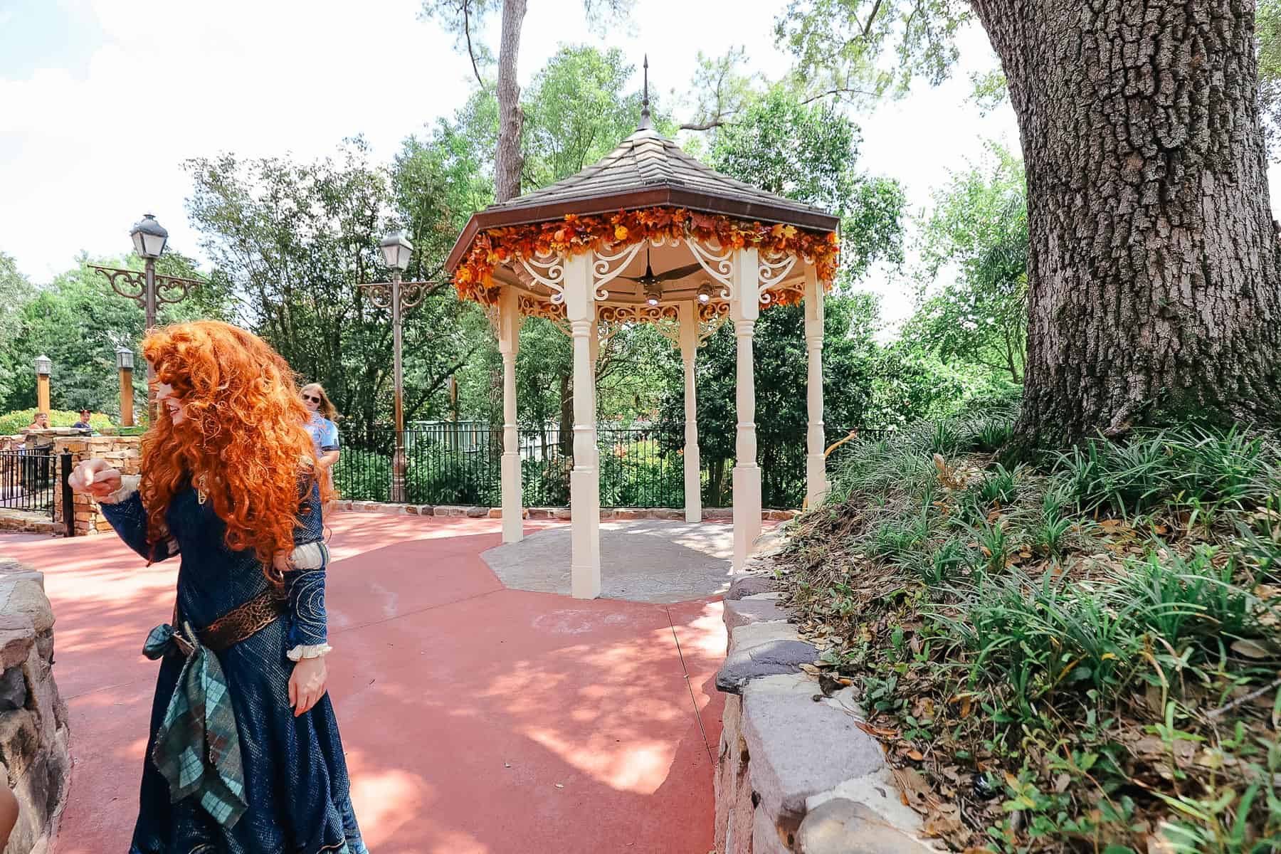Merida coming to meet guests.