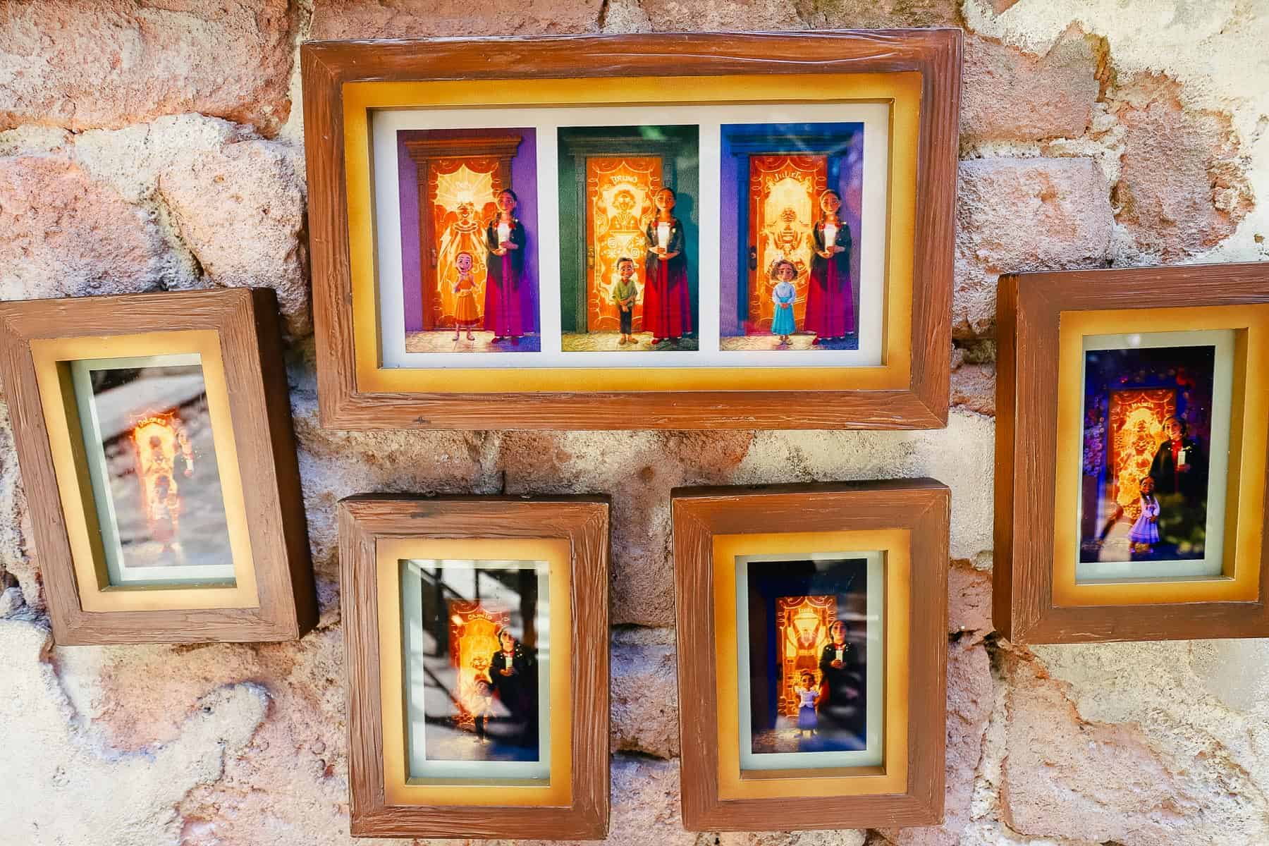 Paintings of each person's doors from Encanto.