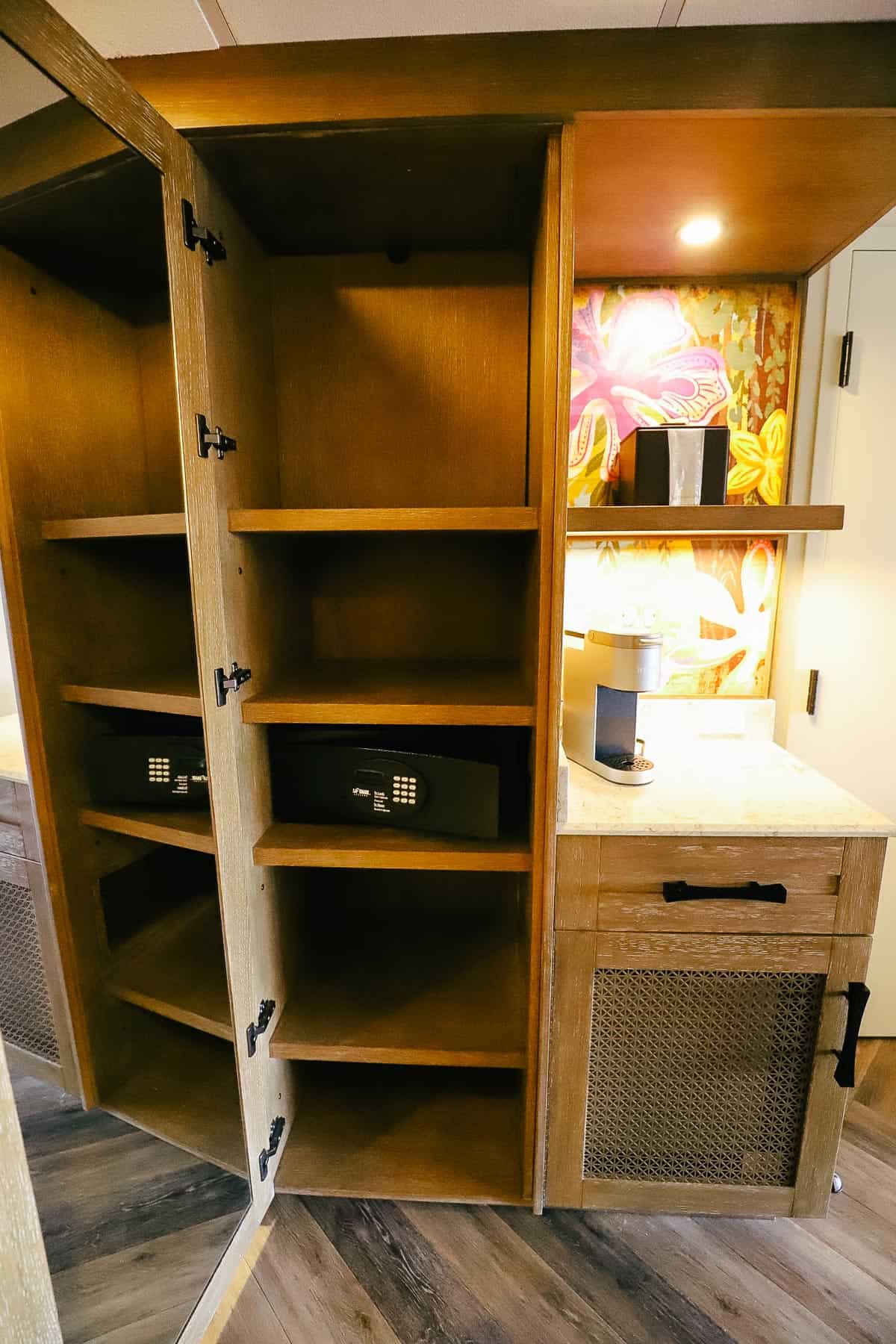 storage area in Moana rooms