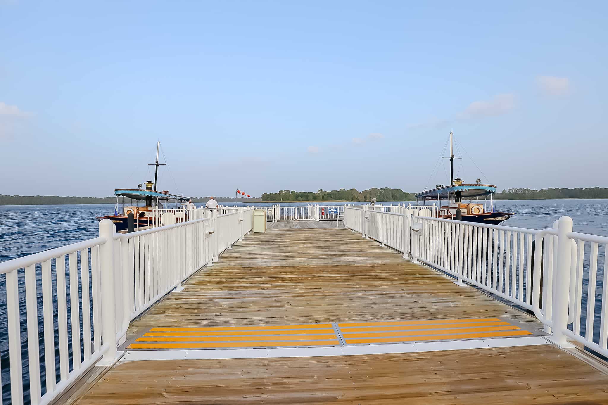 Disney Contemporary Boat Dock with two boats