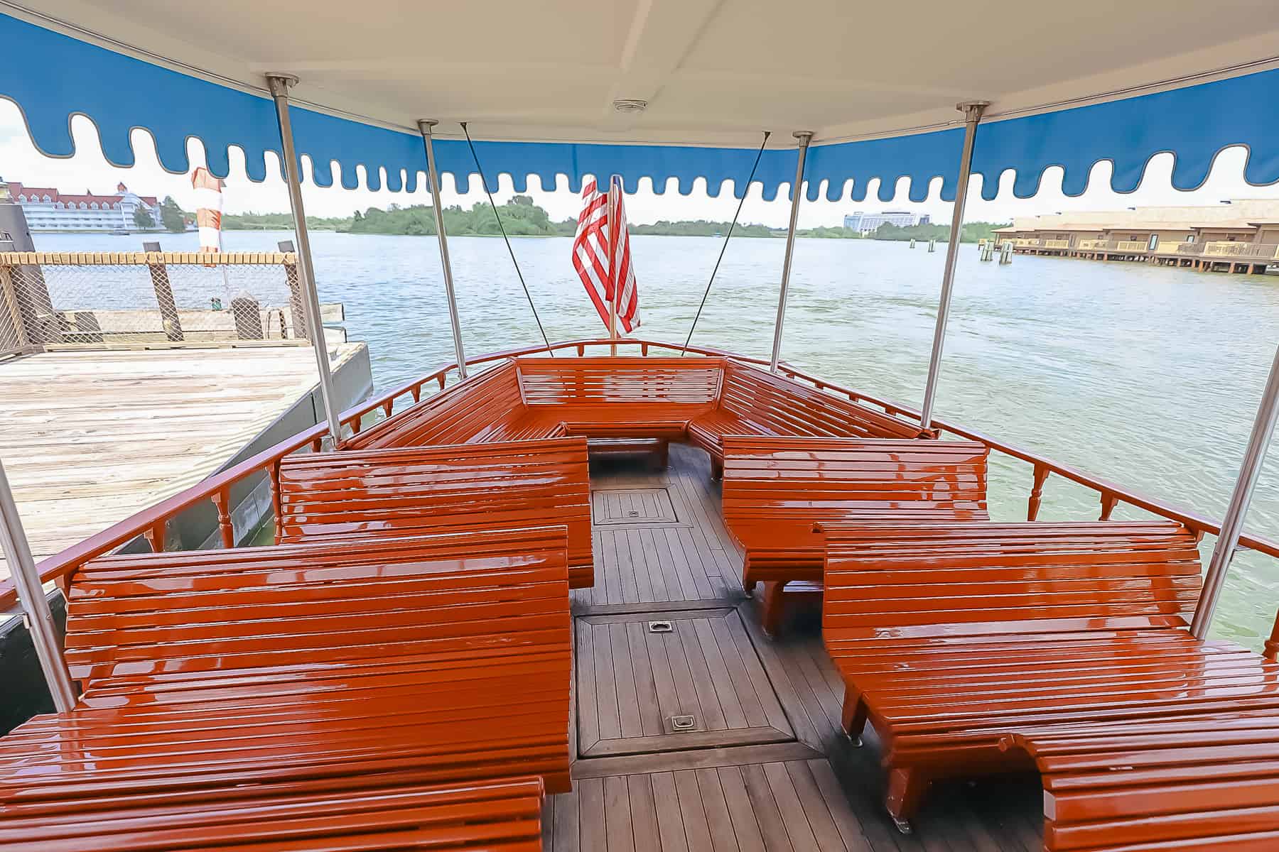 Boats that travel from Grand Floridian require guests step down into the boat.