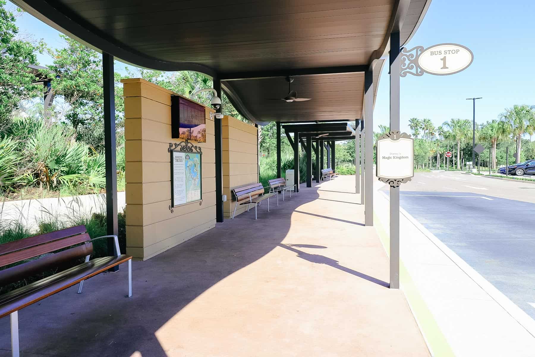 Bus Stop 1 at Disney's Coronado Springs and Gran Destino Tower 