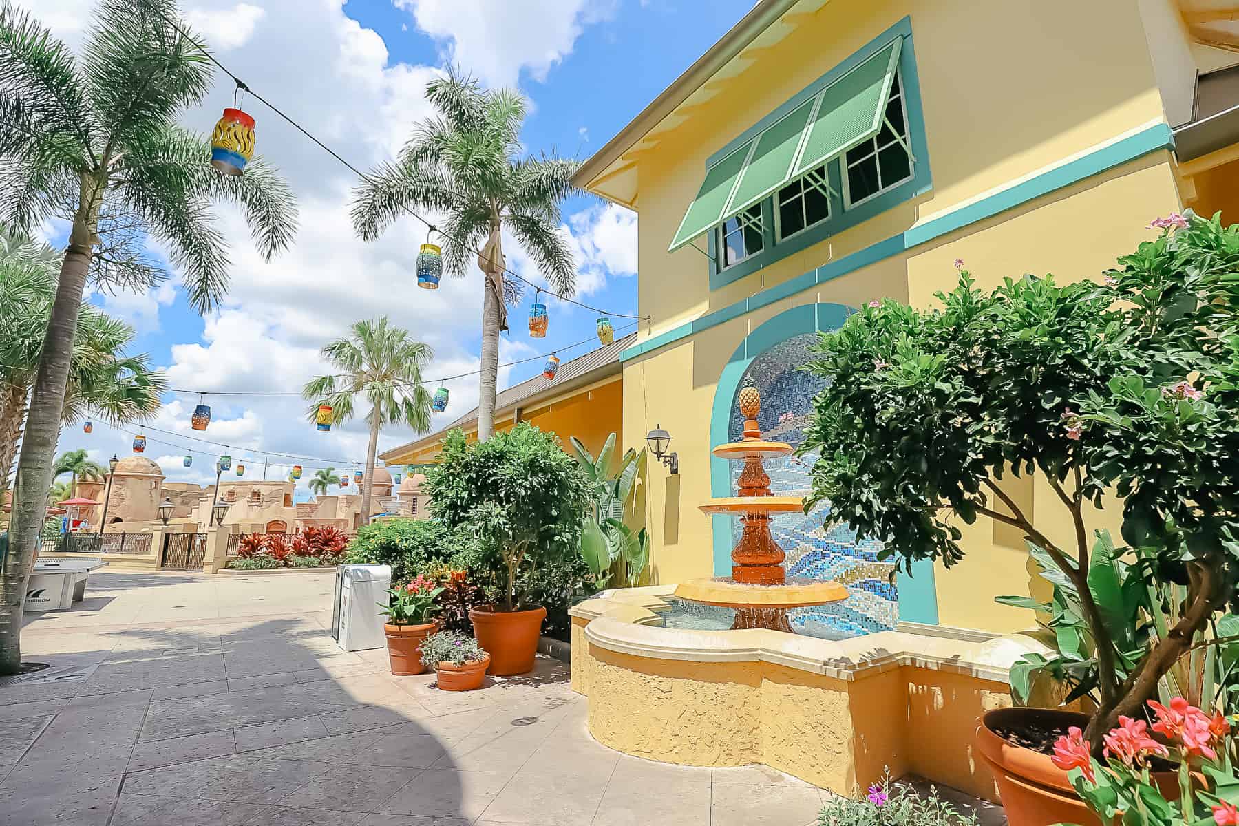 fountain at Disney's Caribbean Beach 