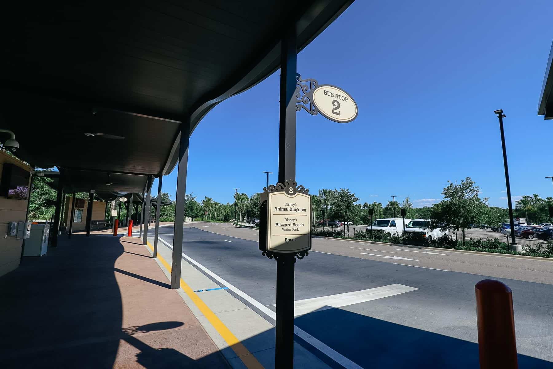 Bus stop at Coronado Springs to Epcot 
