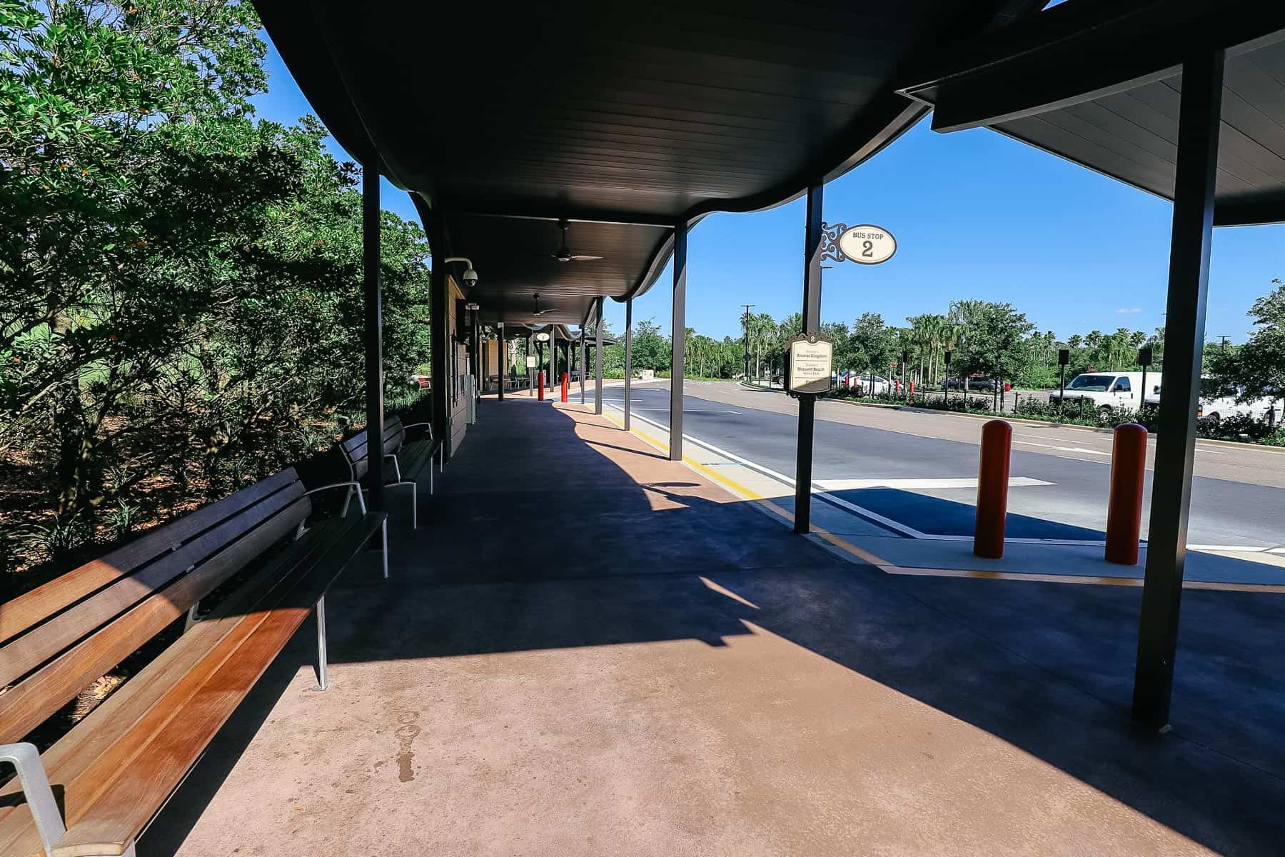 Bus stop for Animal Kingdom at Disney's Coronado Springs 