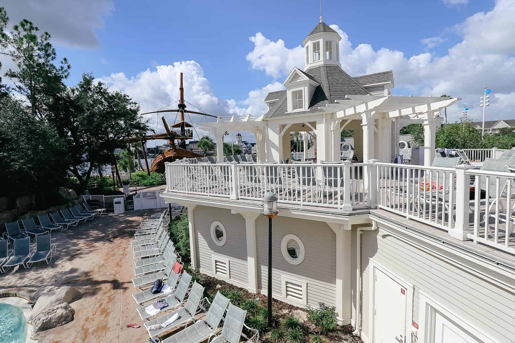 upper level deck seating at Stormalong Bay 