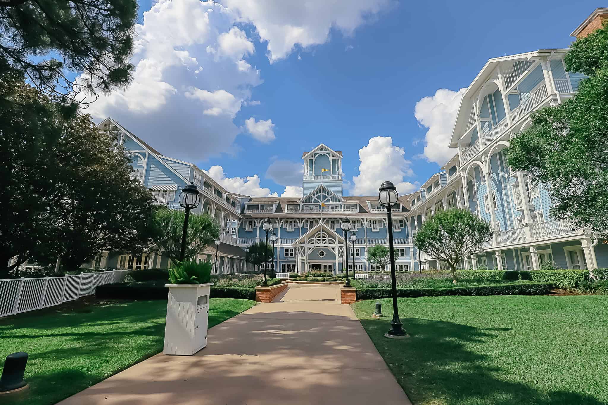 entrance to Disney's Beach Club where you'll walk to Epcot 