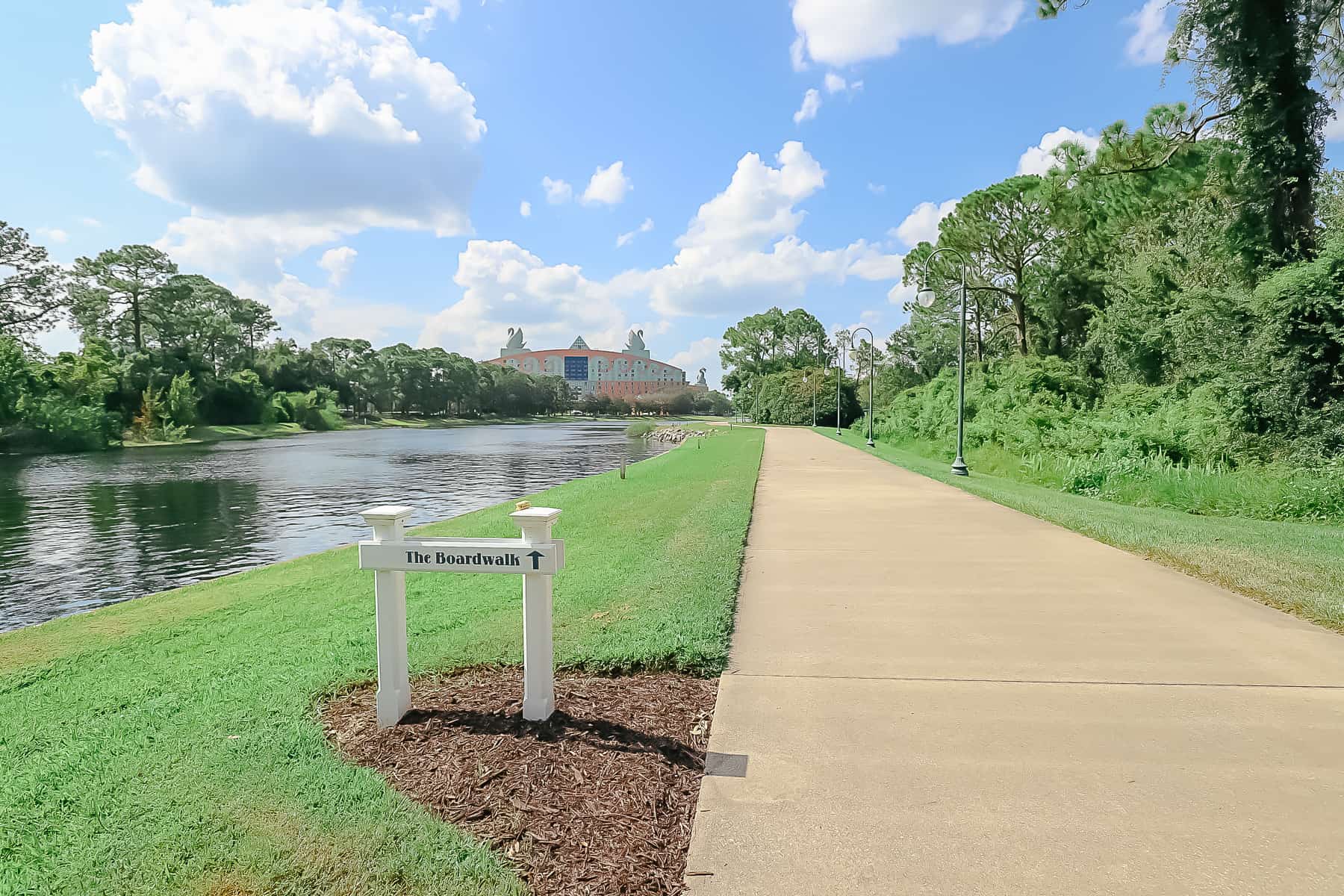 Walking path between Disney's Boardwalk and Hollywood Studios