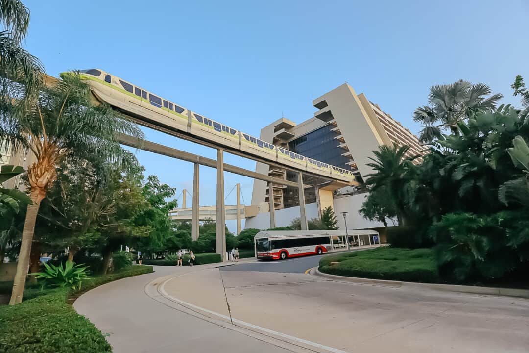 Monorail leaving Disney's Contemporary