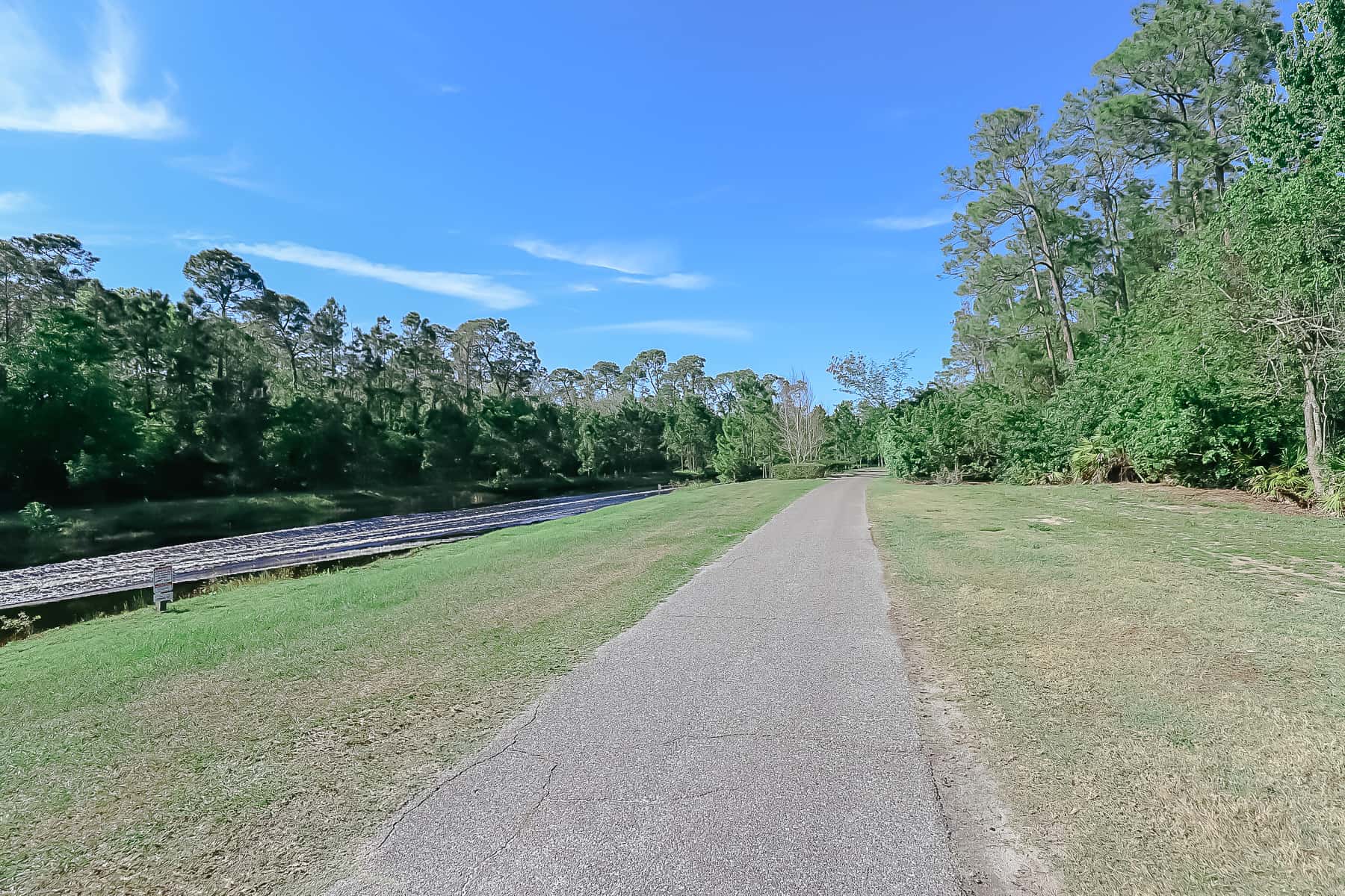 remote walkway between Old Key West and Disney Springs