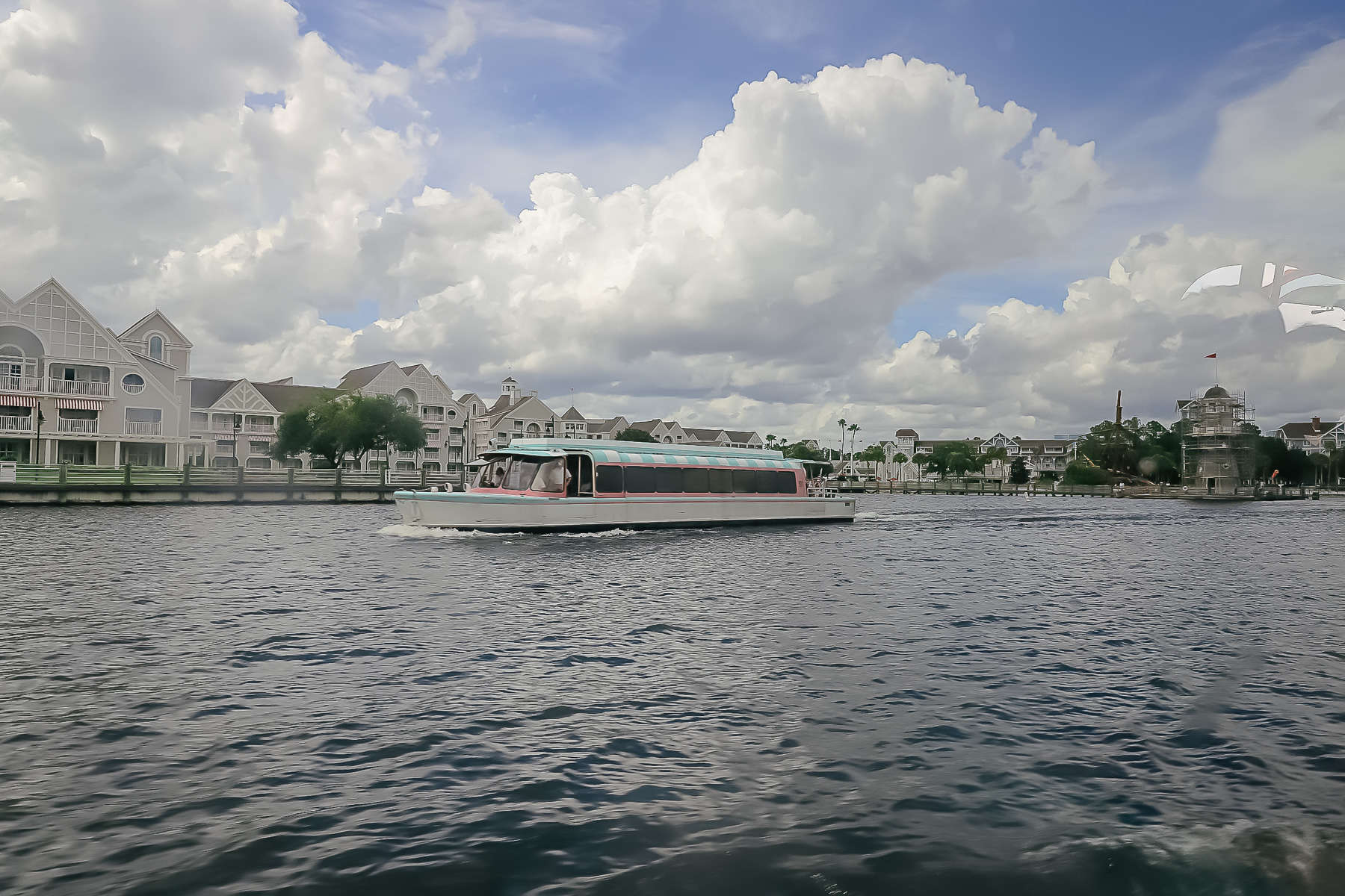 Friendship Boat passing Disney's Yacht Club 