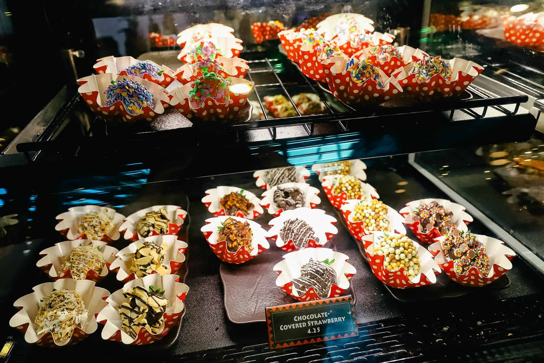 treats in the case at Kona Island Disney's Polynesian 