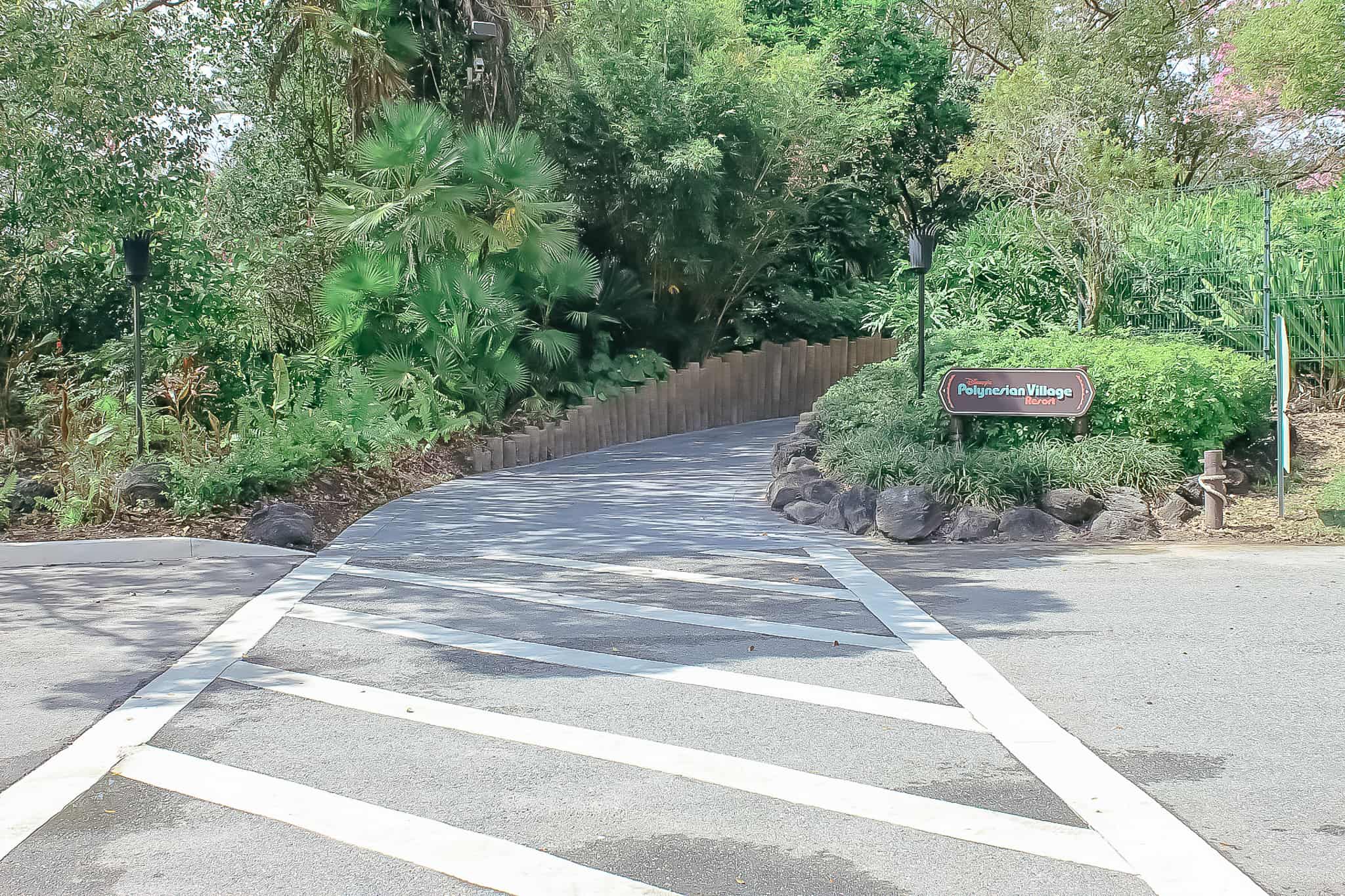 entrance to the Transportation and Ticket Center from Polynesian 