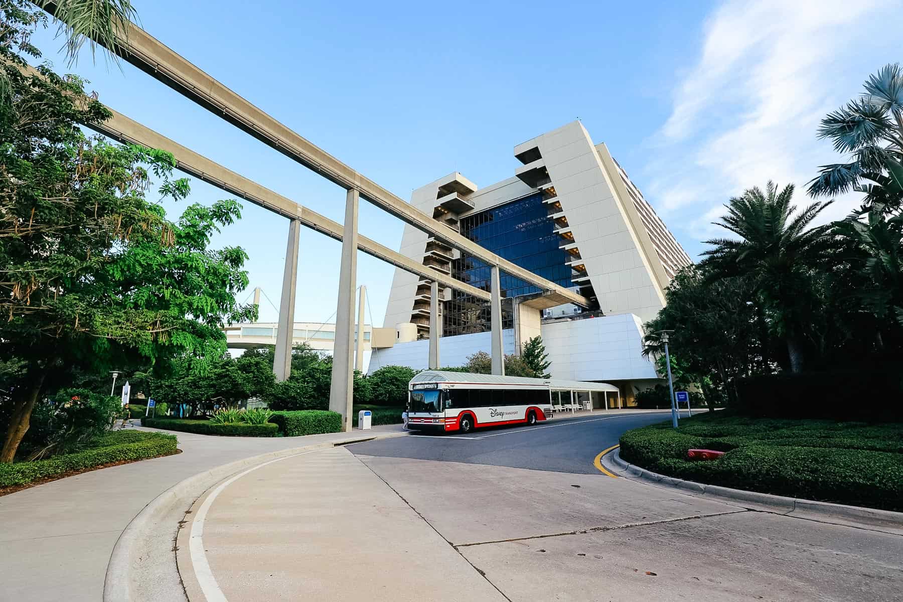 monorail at a resort 