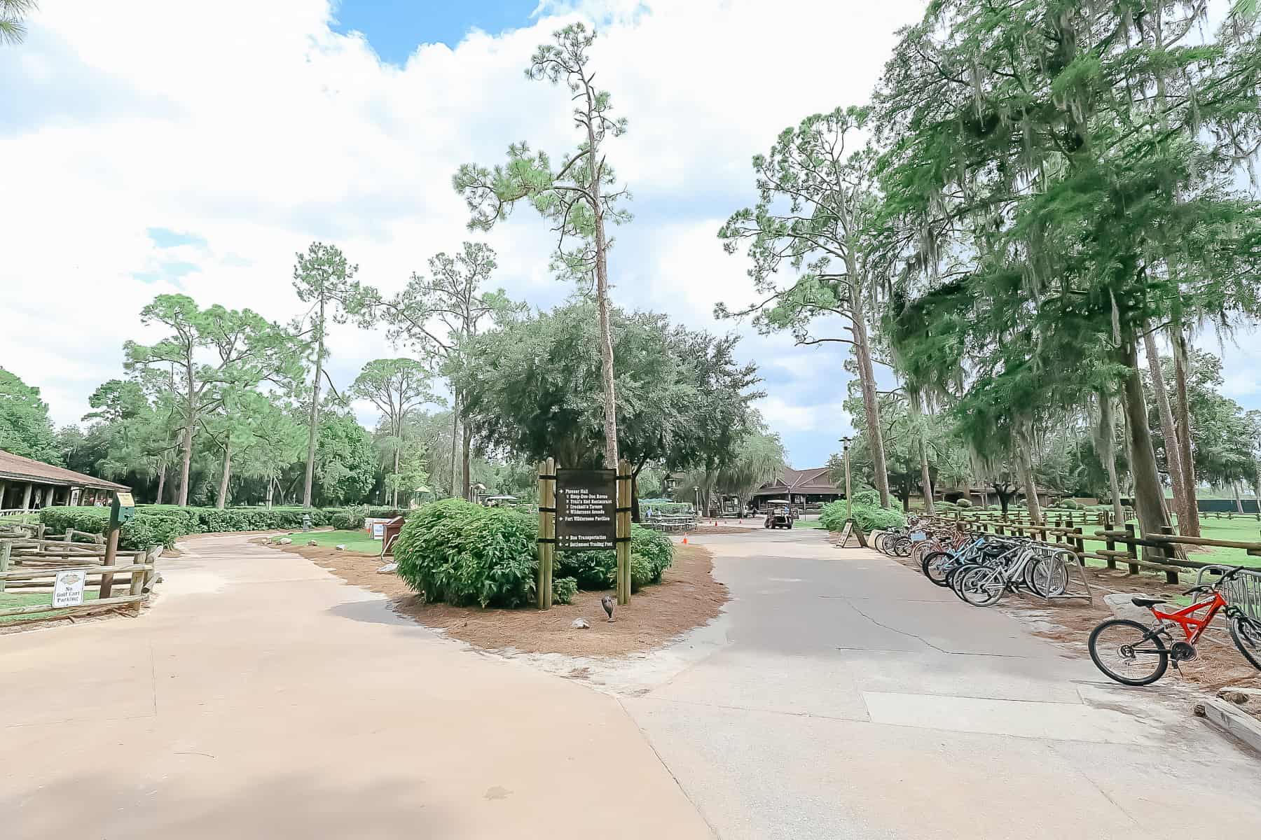 bicycle parking area at Fort Wilderness