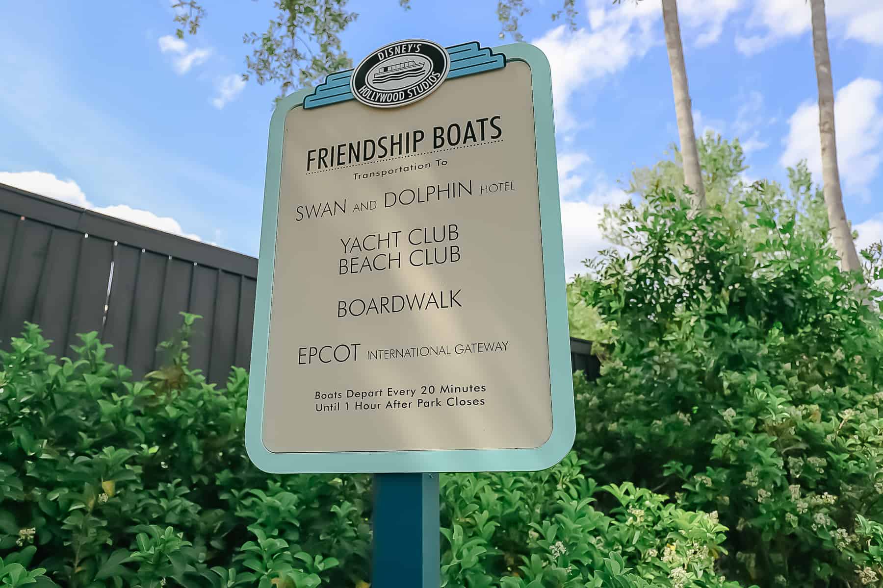 Friendship Boat Schedule 