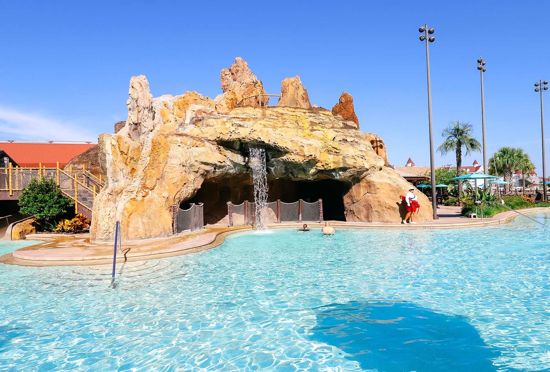 Waterfall at Disney's Polynesian Lava Pool 