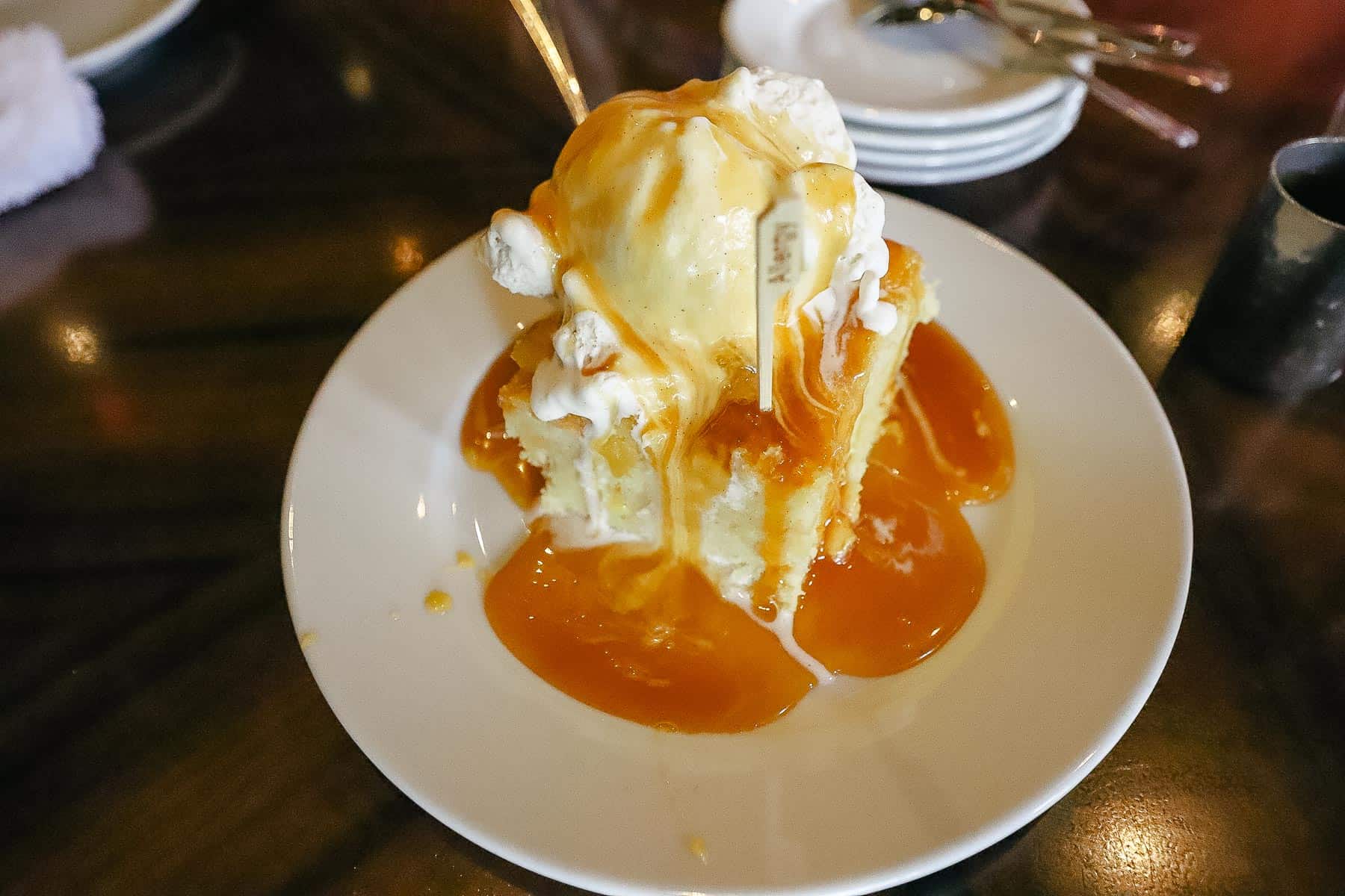 'Ohana Bread Pudding with Homemade Caramel Sauce