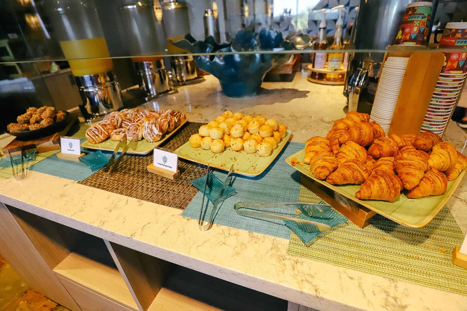 Pastries offered during breakfast at Kamehameha Club.